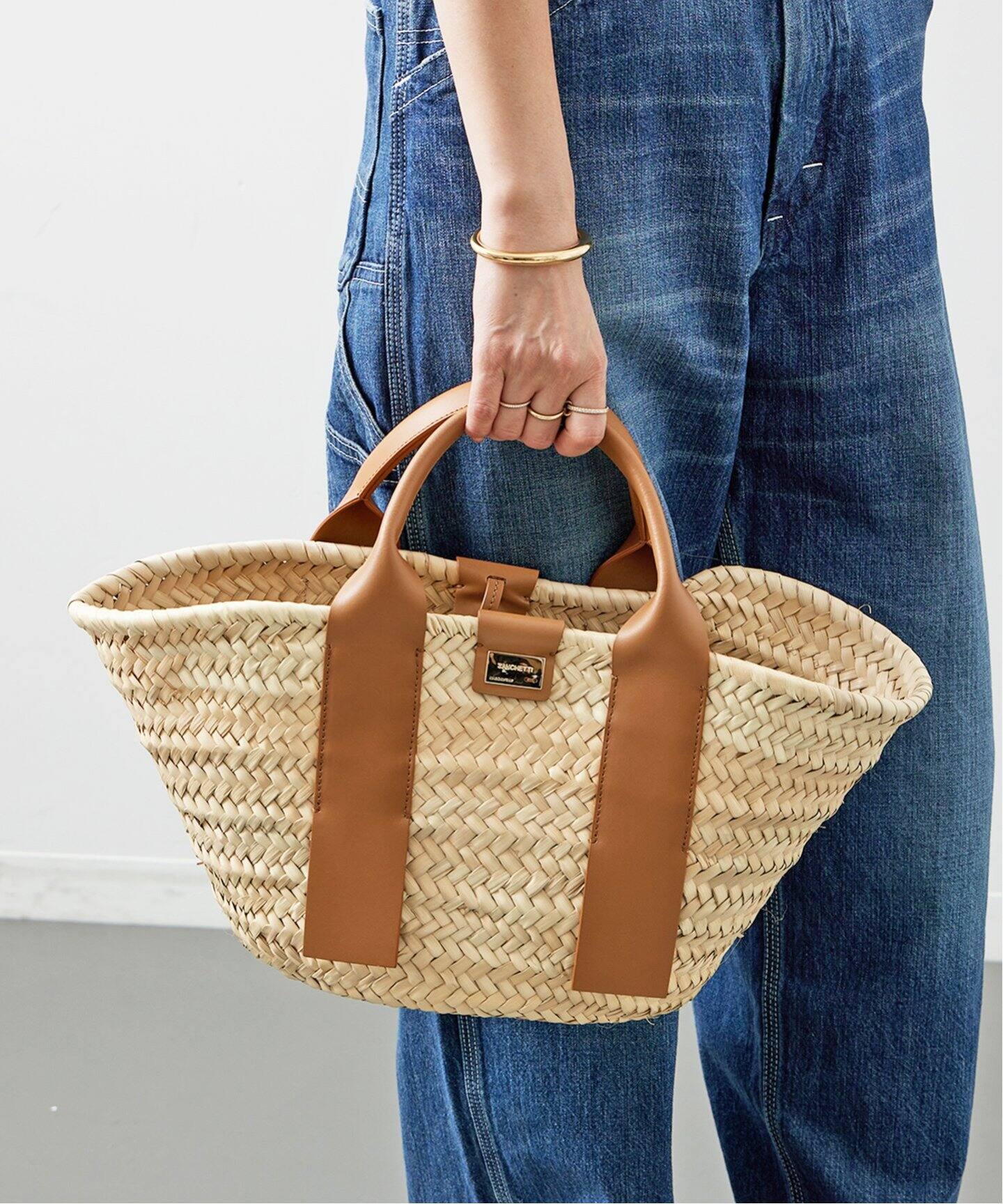 ZANCHETTI/ザンケッティ】 PZANCHETTI POSITANO STRAW BAG（かごバッグ  