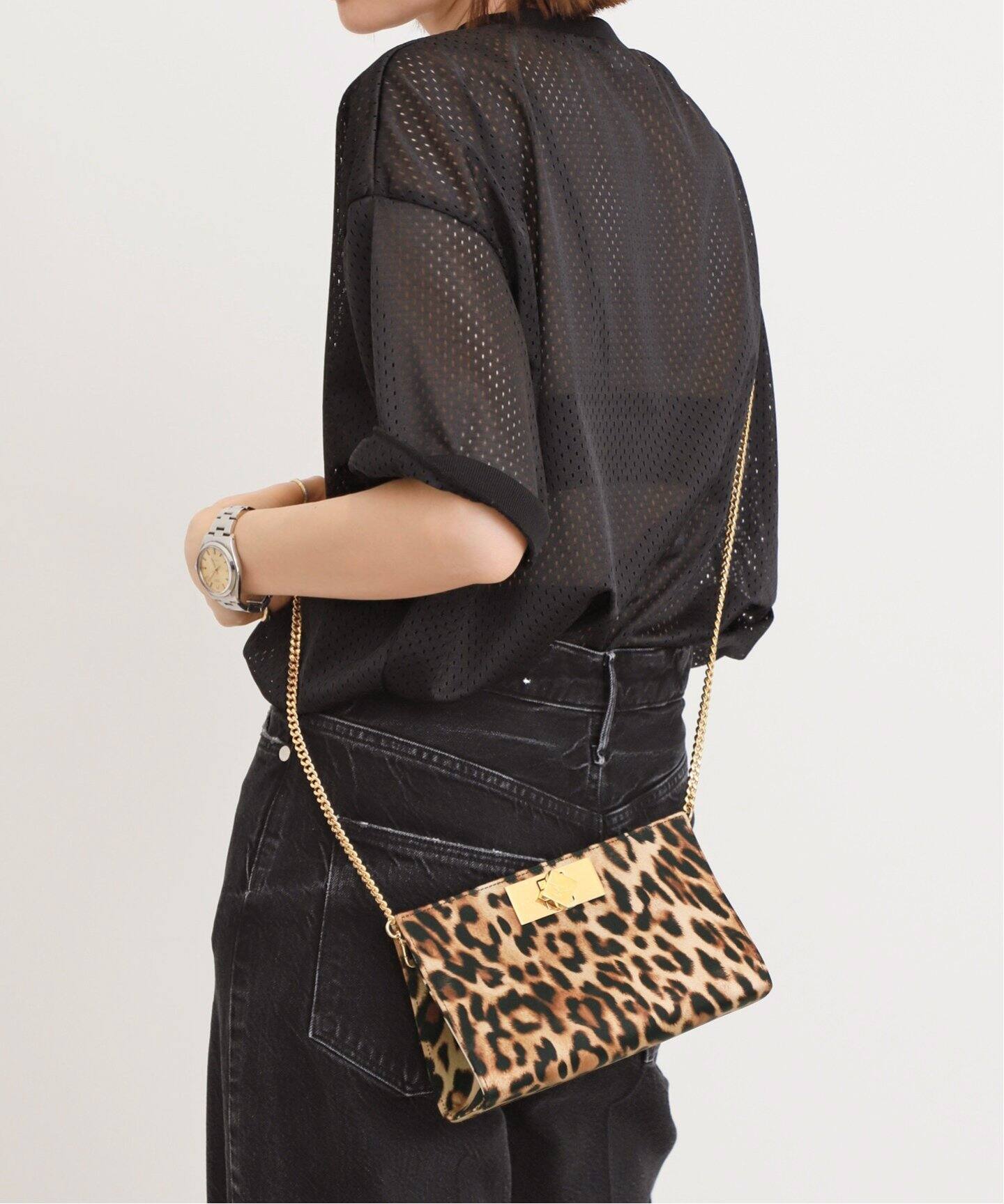 GIUSEPPE ZANOTTI/ジュゼッペ ザノッティ】 LEOPARD BAG（クラッチ  