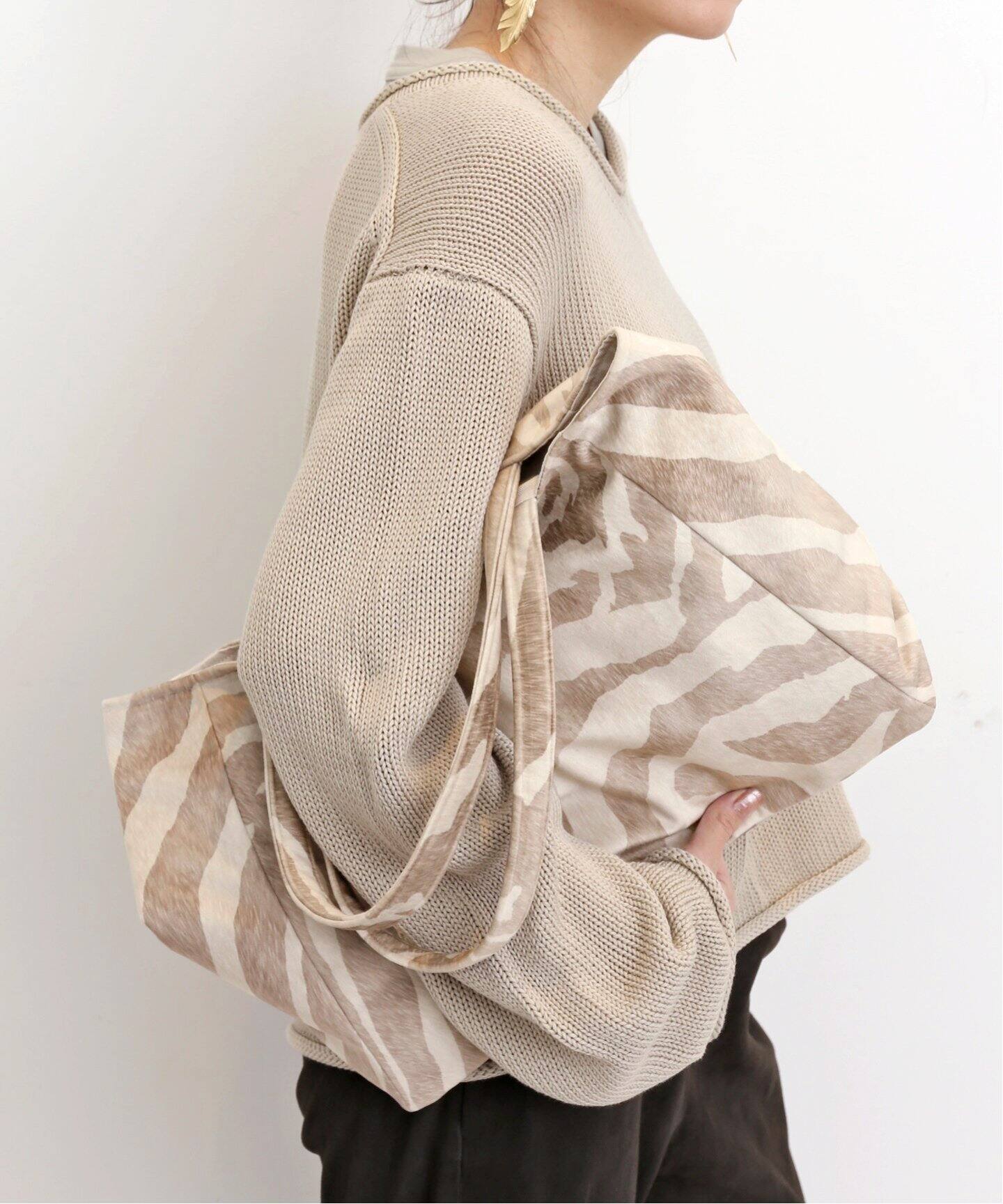 BAZAR ATELIER SABLON/バザール アトリエ サブロン】 ZEBRA TOTE BAG  