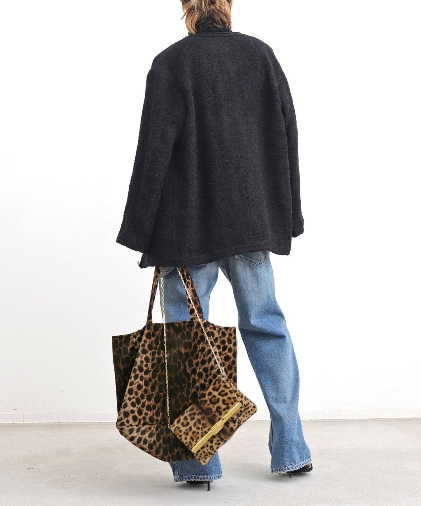 BAZAR ATELIER SABLON/バザール アトリエ サブロン】LEOPARD TOTE BAG  