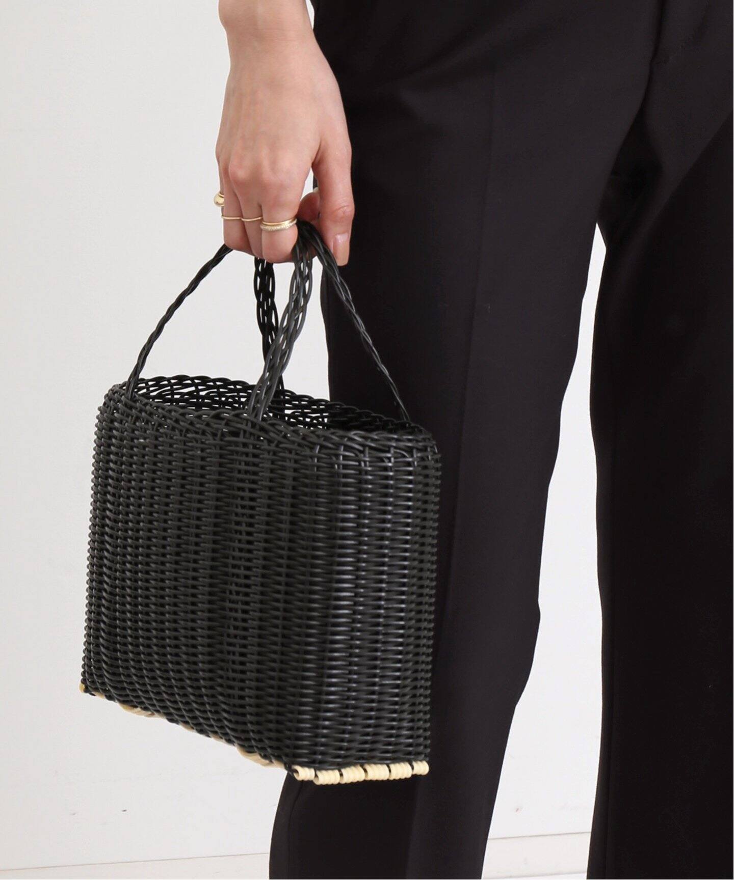 PALOROSA/パロローサ】 MINI TOTE BAG（かごバッグ）｜L 