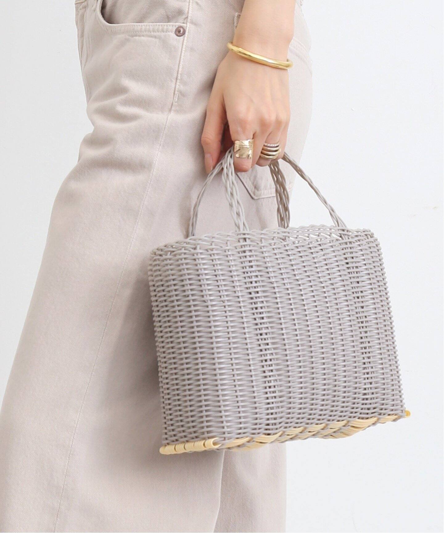 PALOROSA/パロローサ】 MINI TOTE BAG（かごバッグ）｜L 