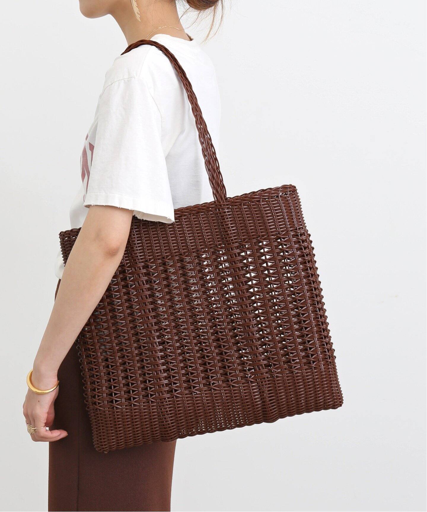 PALOROSA/パロローサ】 KNIT TOTE BAG（かごバッグ）｜L 