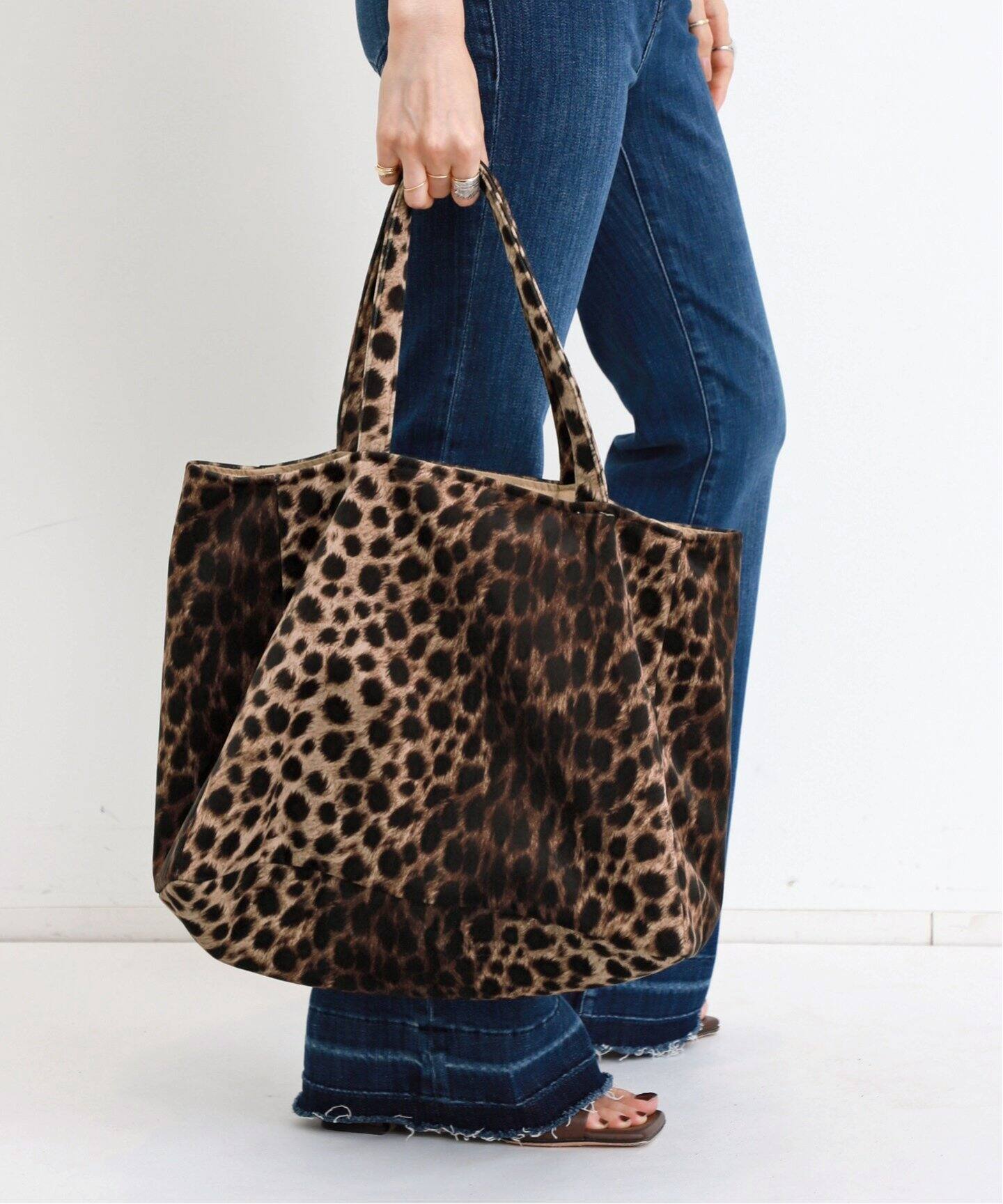 BAZAR ATELIER SABLON/バザール アトリエ サブロン】 LEOPARD TOTE BAG  