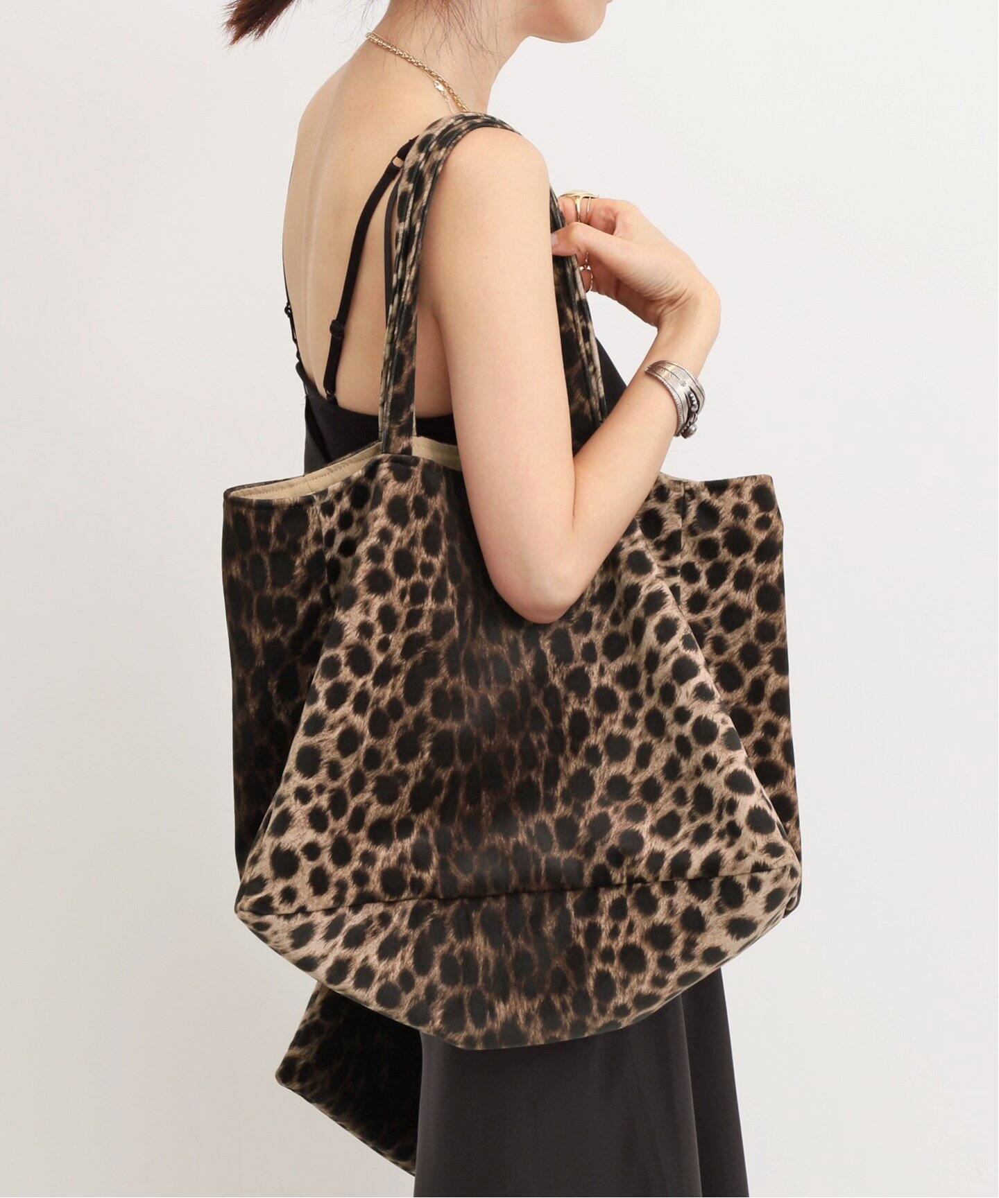 BAZAR ATELIER SABLON/バザール アトリエ サブロン】 LEOPARD TOTE BAG  