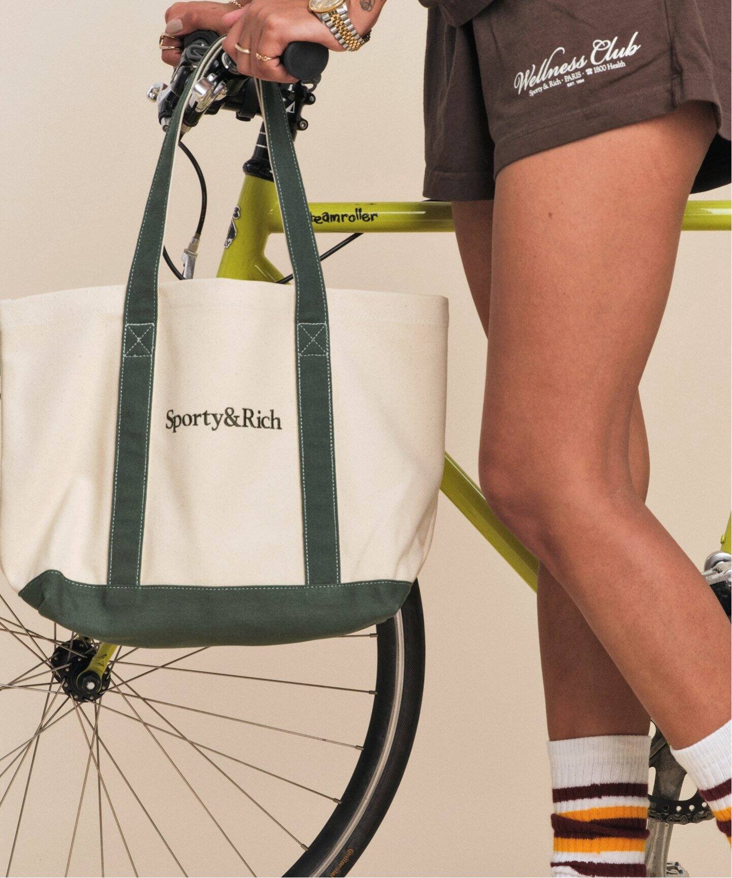 SPORTY&RICH/スポーティアンドリッチ】 LOGO BAG（トートバッグ）｜L  