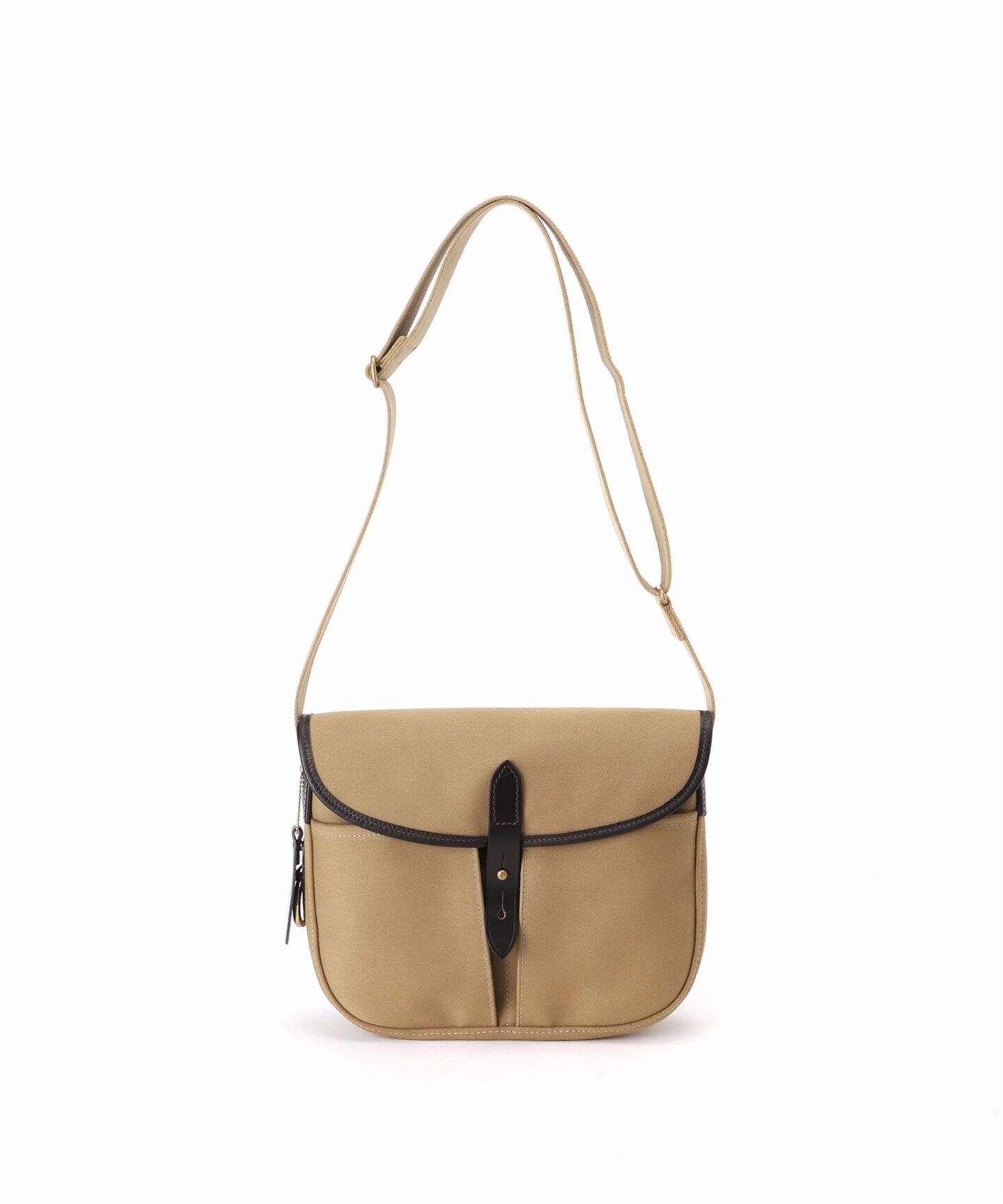 美品】Brady STOUR ショルダーバッグ ベージュ コットン 塗っ レザー