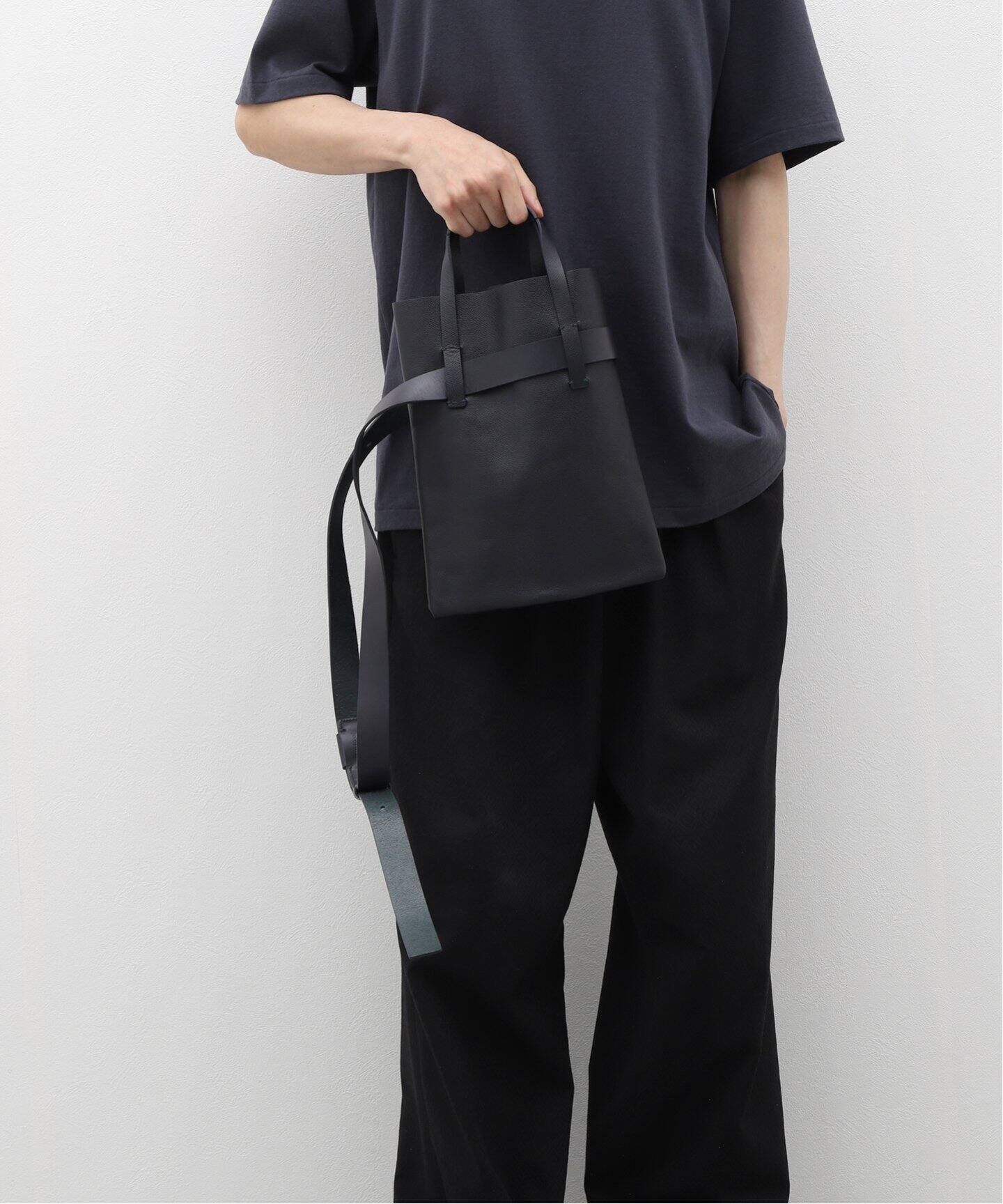 POSTELEGANT / ポステレガント Cow Leather Belted Bag SA NO0126 