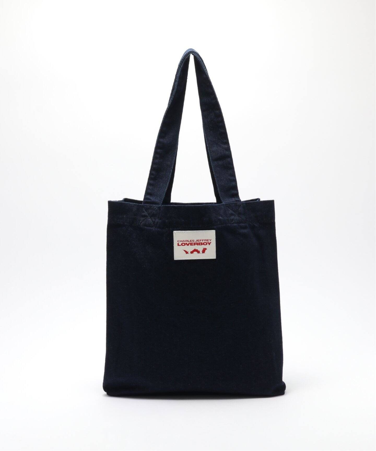 Charles Jeffrey LOVERBOY】TOTE BAG WITH KNIT PATCH（トートバッグ 