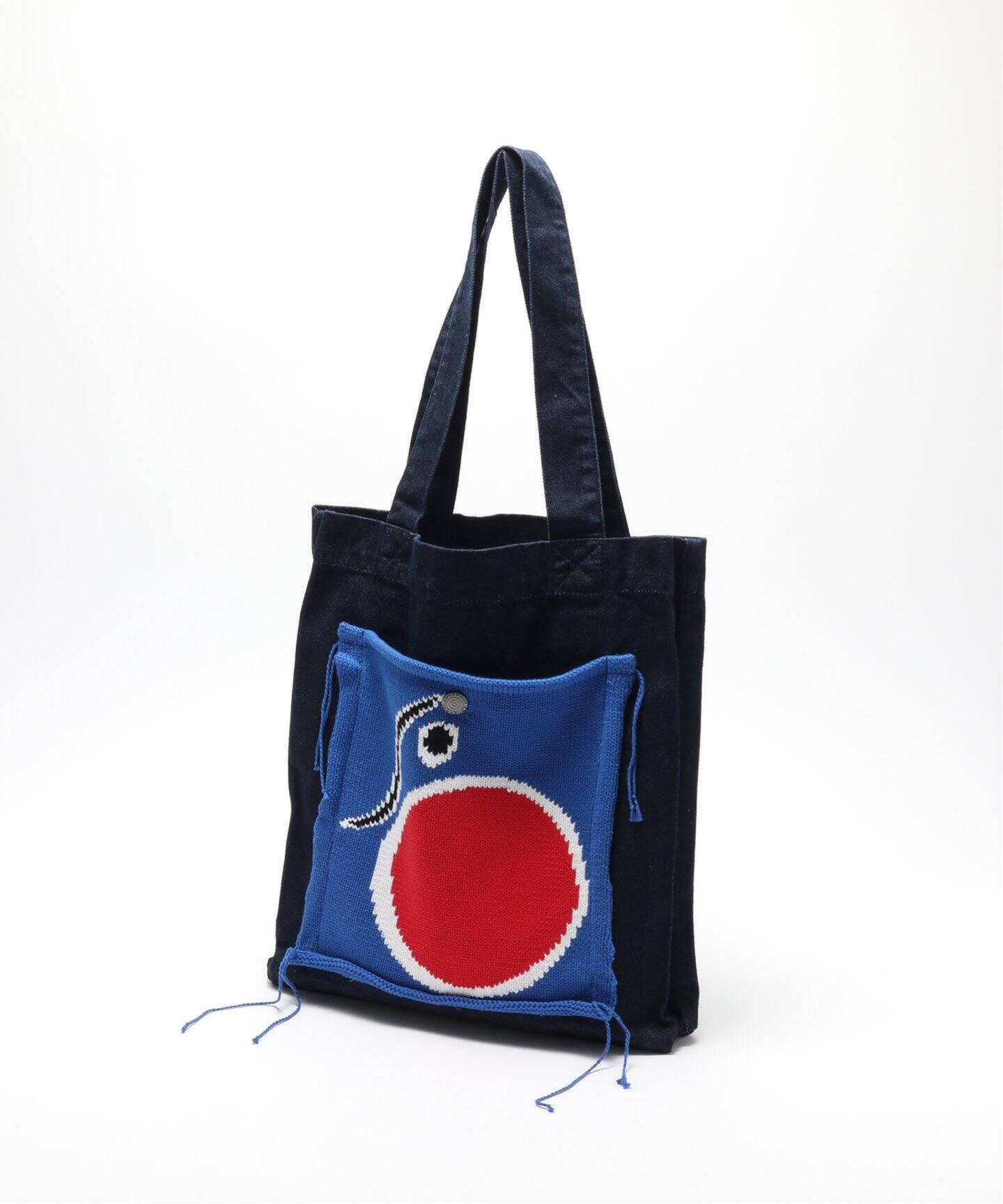 Charles Jeffrey LOVERBOY】TOTE BAG WITH KNIT PATCH（トートバッグ 