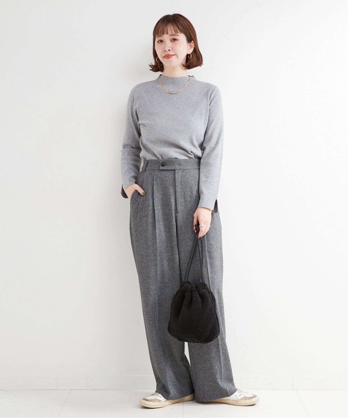 ボア巾着バッグ（ショルダーバッグ）｜B.C STOCK（ベーセーストック