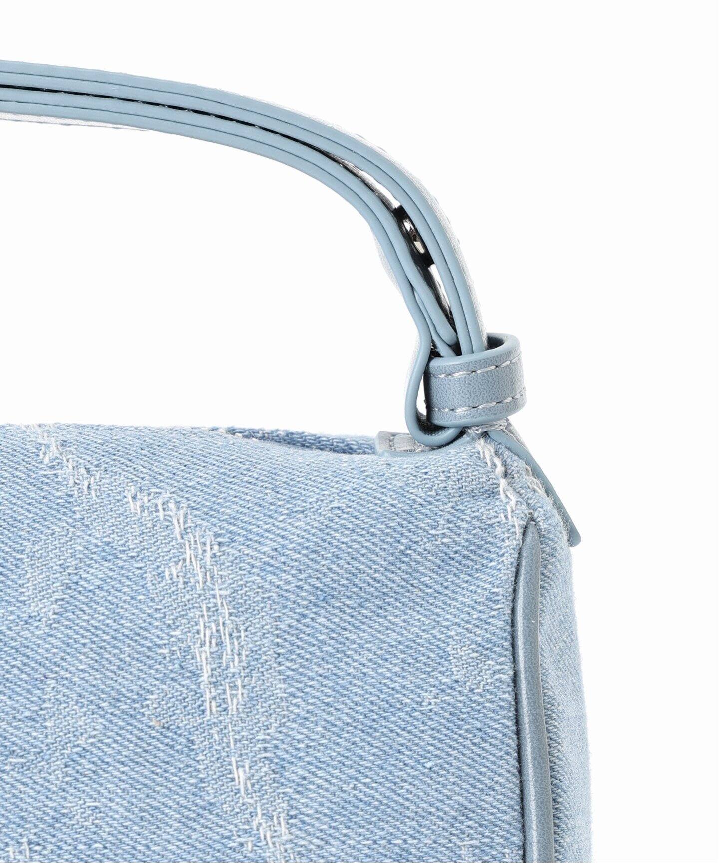 Stand oil ライトブルー ショルダーバッグ フロントポケット付き FRONT POCKET STUDS BAG フロントポケット スタッズ バッグ
