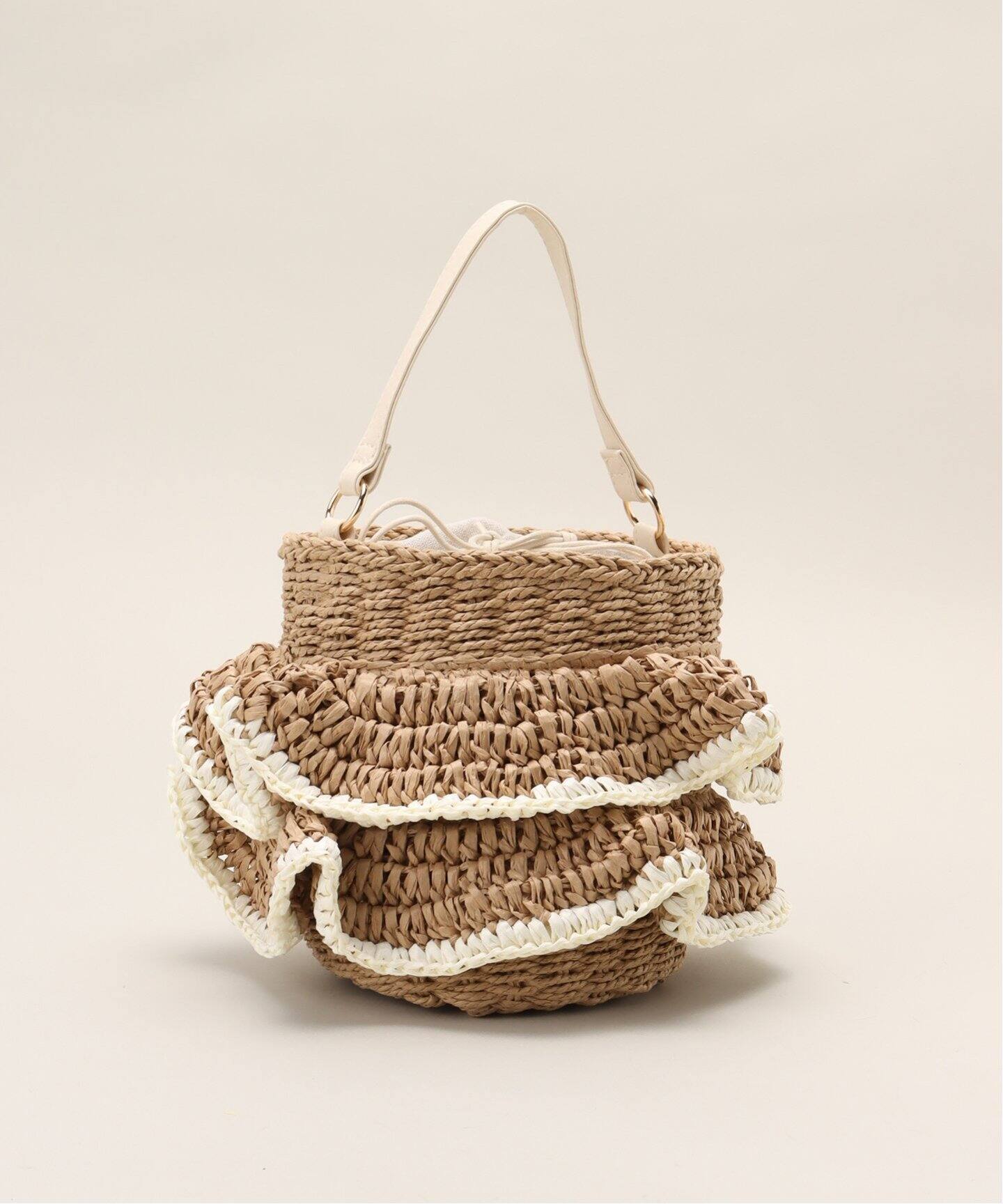 MIAN/ミアン】ペーパーフリル2wayカゴBAG（ショルダーバッグ）｜B.C  