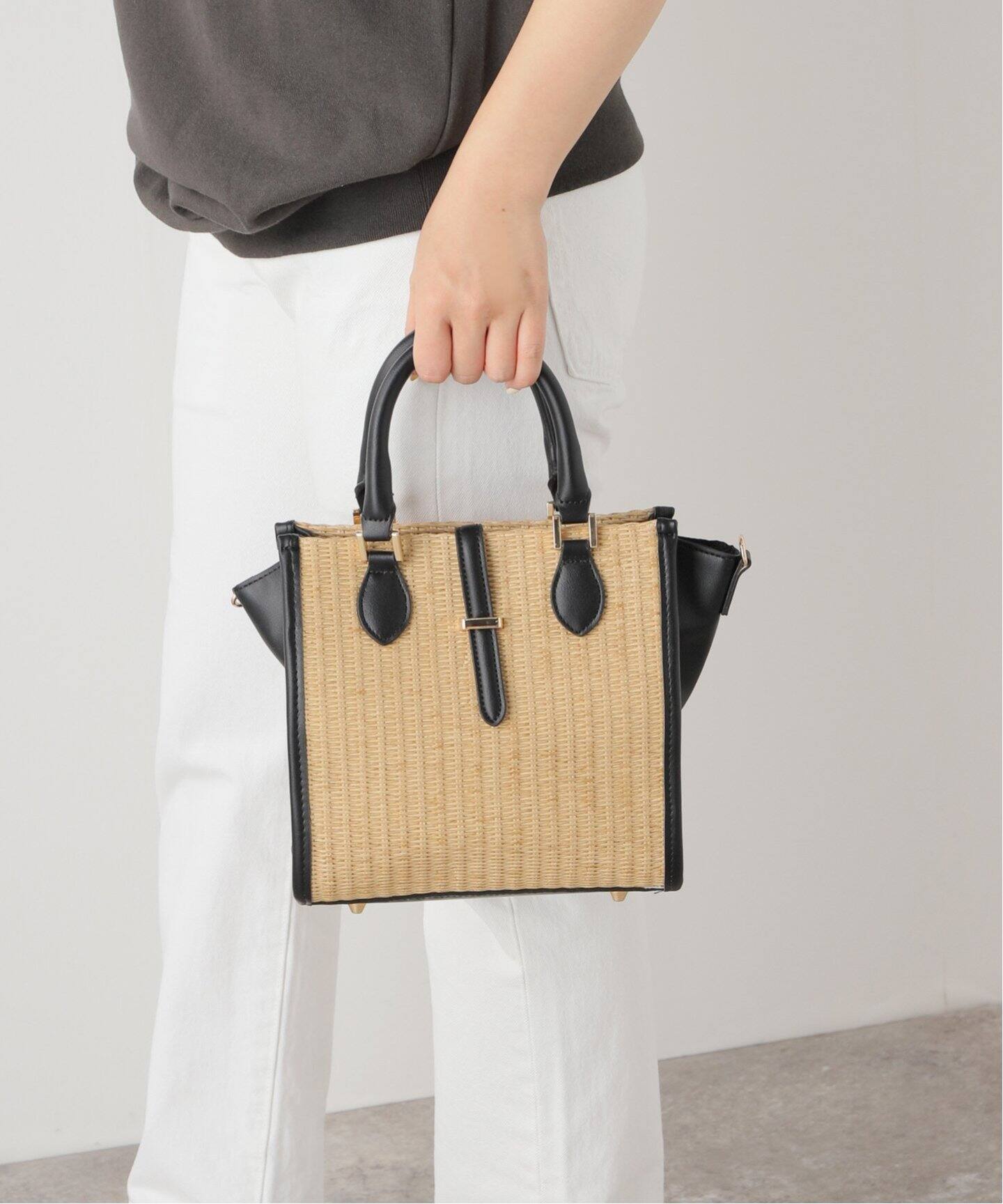 MIAN/ミアン ラタン風2WAYトートBAG（トートバッグ）｜B.C STOCK