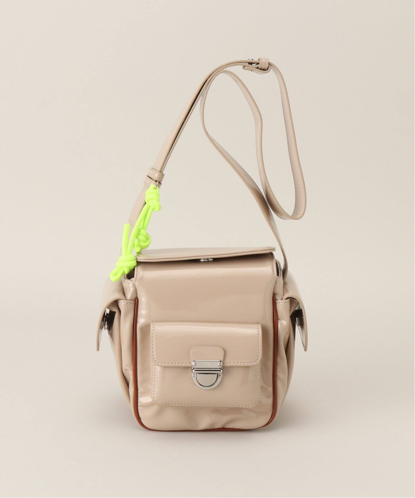 casselini パイソンブラウンショルダーバッグ2W