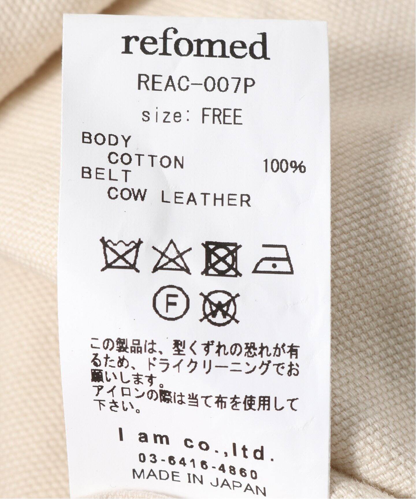 refomed / リフォメッド FORMAN TOOL BAG PAINT REAC-007P（トート 