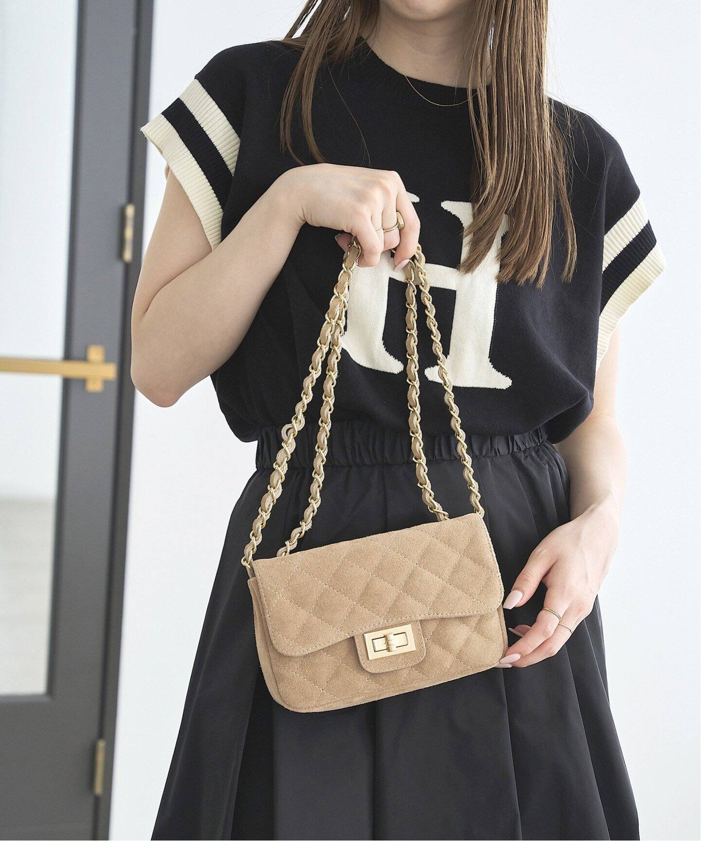 MILOS/ミロス SUEDE CHAINバッグ（ショルダーバッグ）｜LE TALON（ル  