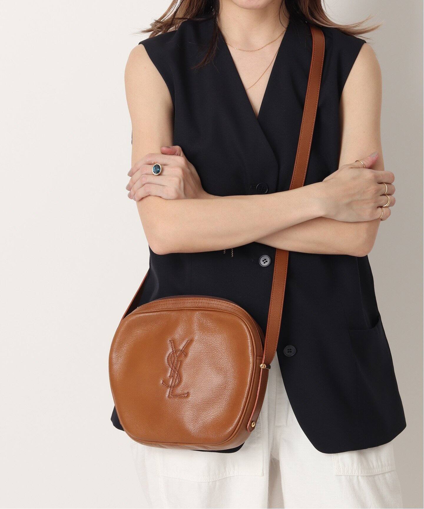 VINTAGE YSL/イヴ サンローラン】ショルダーバッグ（ショルダーバッグ  