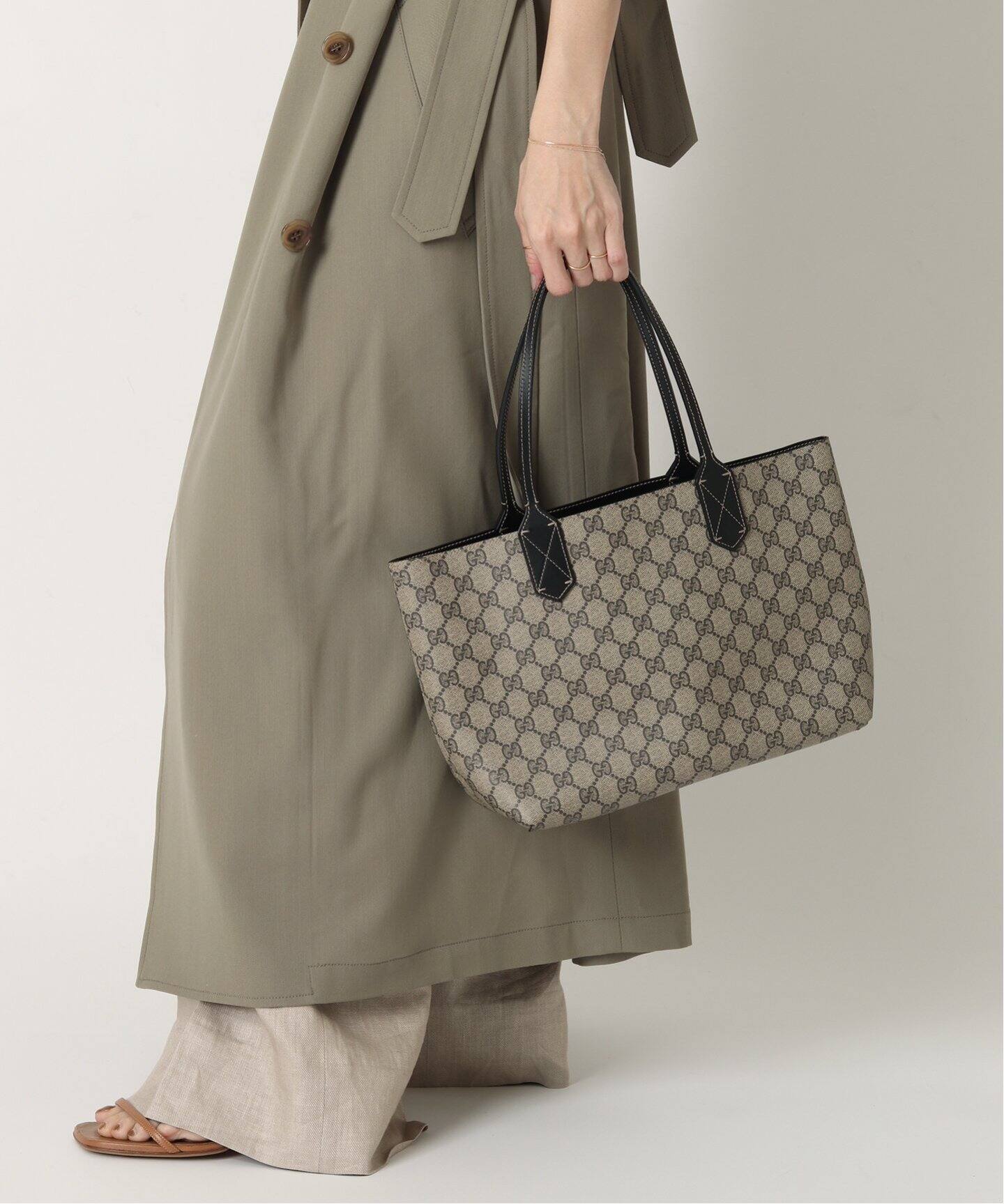 VINTAGE GUCCI/グッチ】GG リバーシブルトートバッグ（トートバッグ  