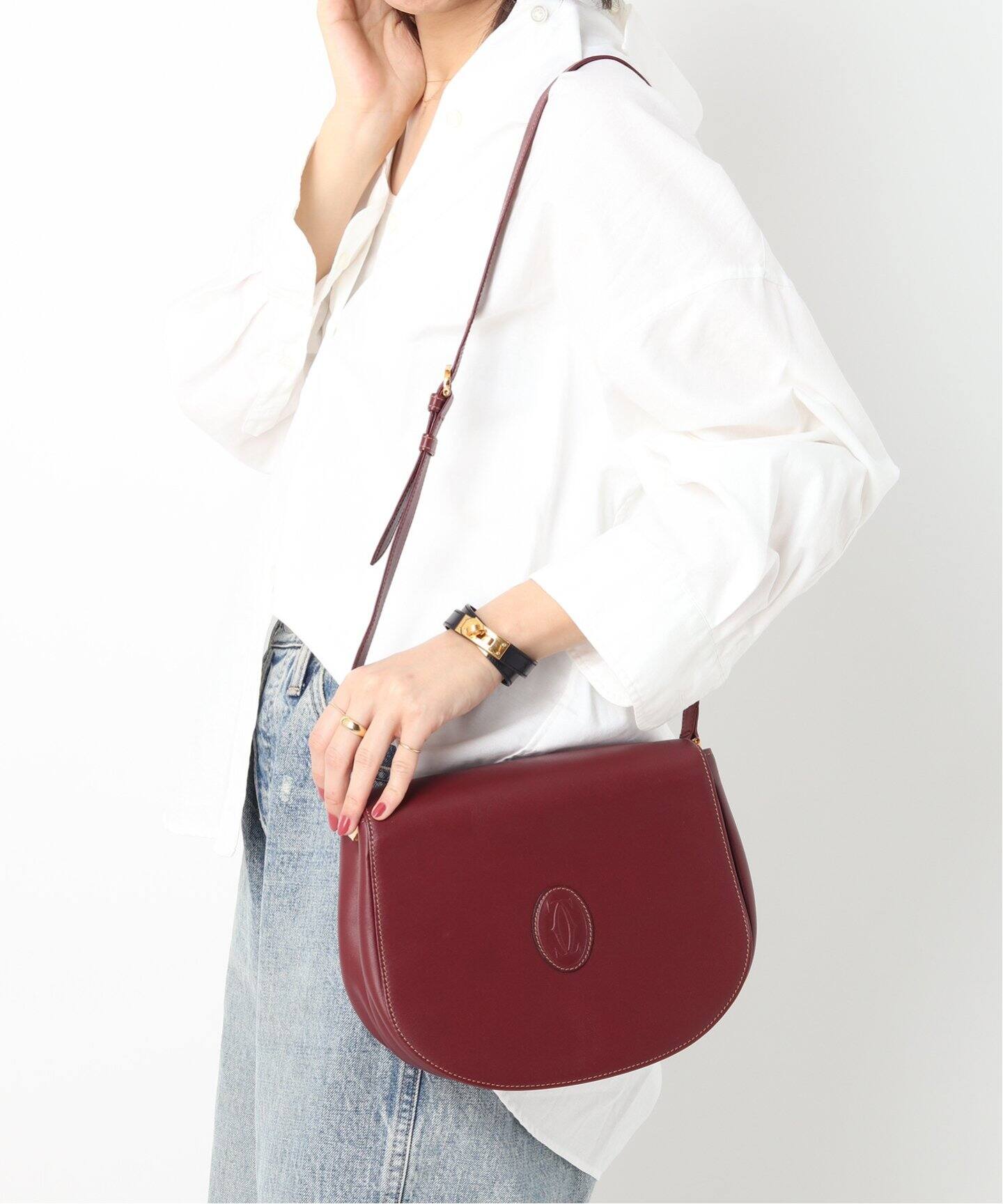 VINTAGE CARTIER/カルティエ】マストライン・ショルダーバッグ  