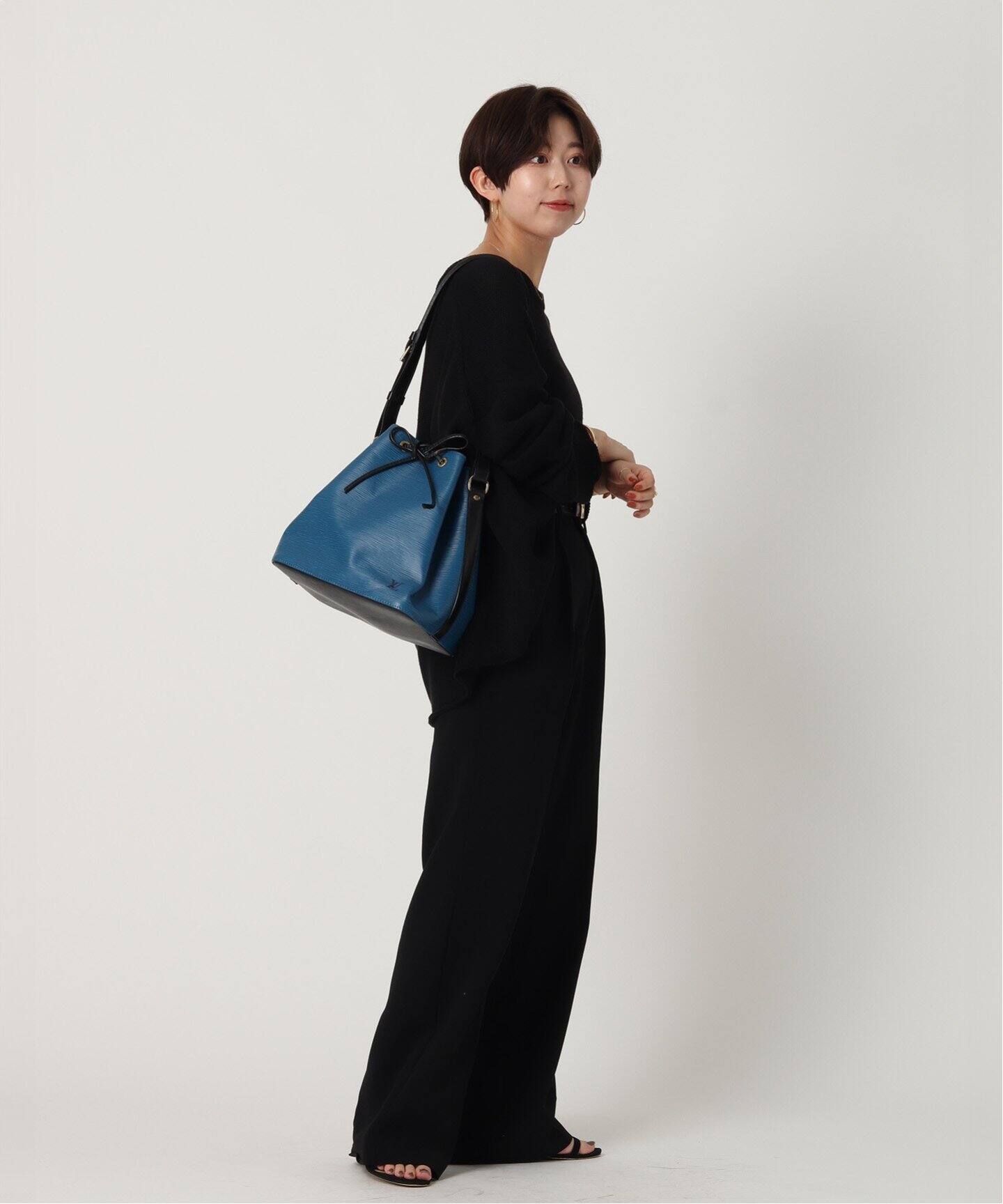 美品】LOUIS VUITTON 37 モノグラム デニム フラットシューズ（ルイ  