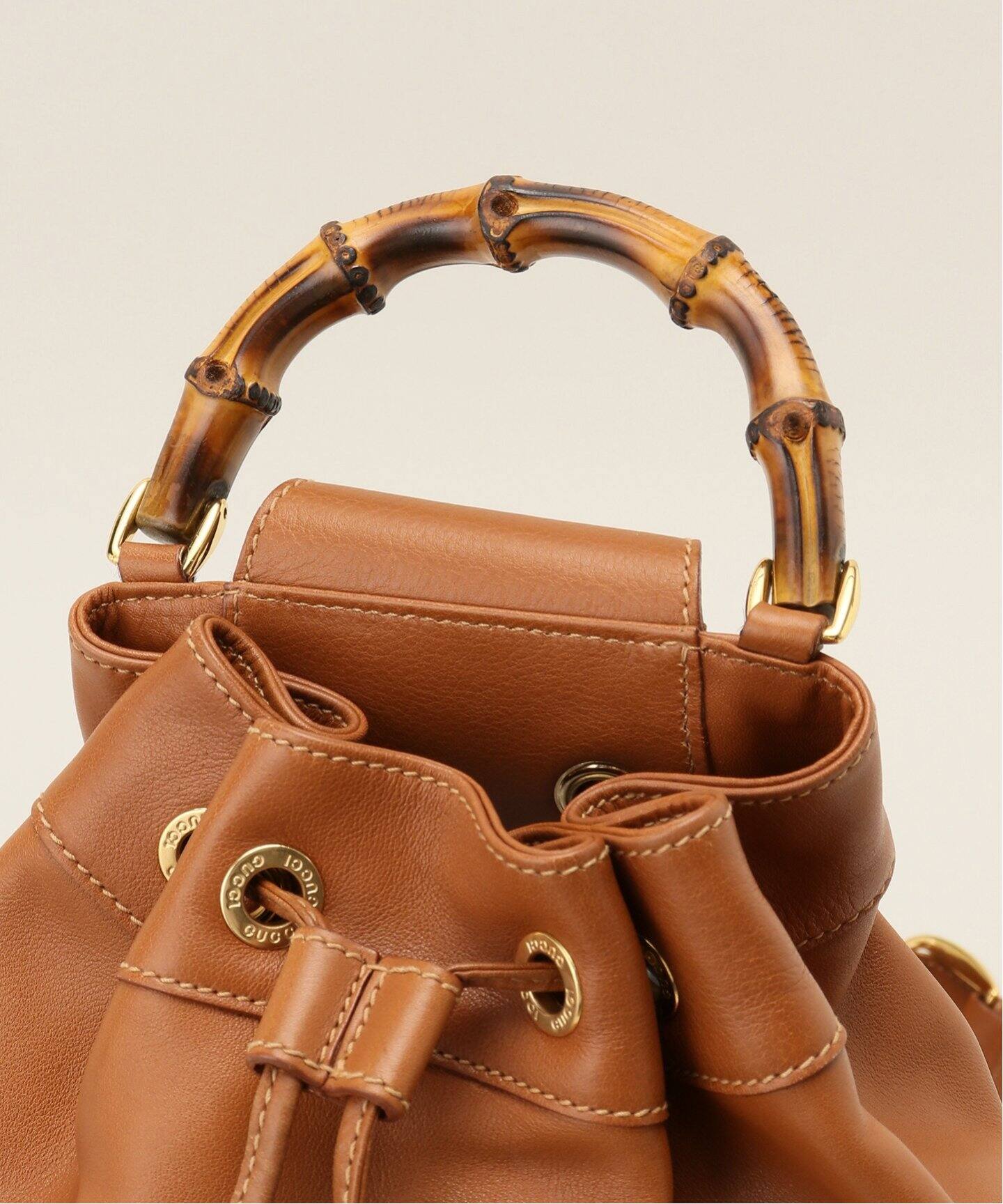 VINTAGE GUCCI/グッチ】Bamboo ワンショルダーバッグ（ショルダー 