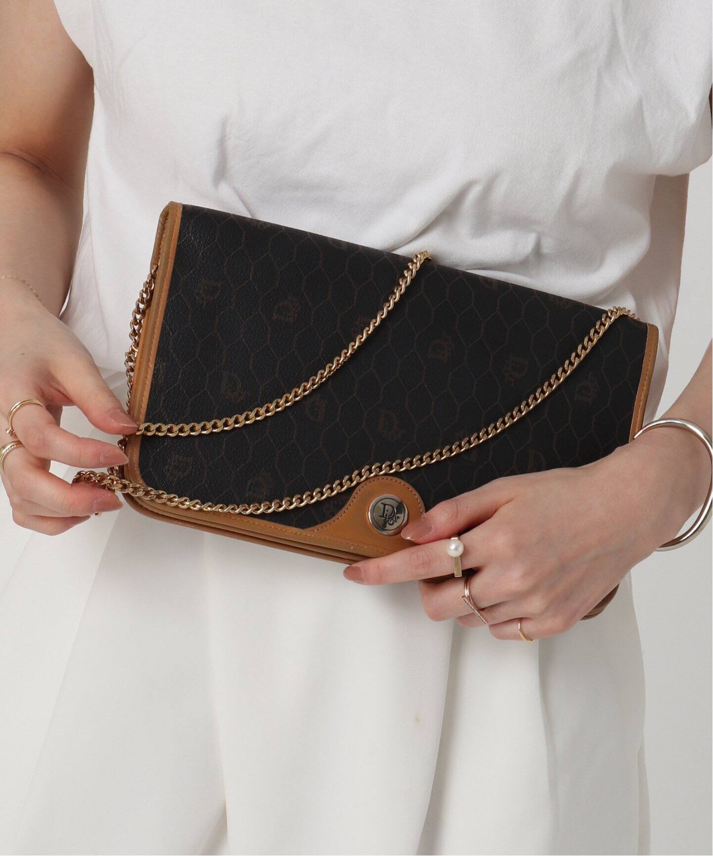 VINTAGE DIOR/ディオール 】2wayチェーンバッグ honeycomb（ショルダー  