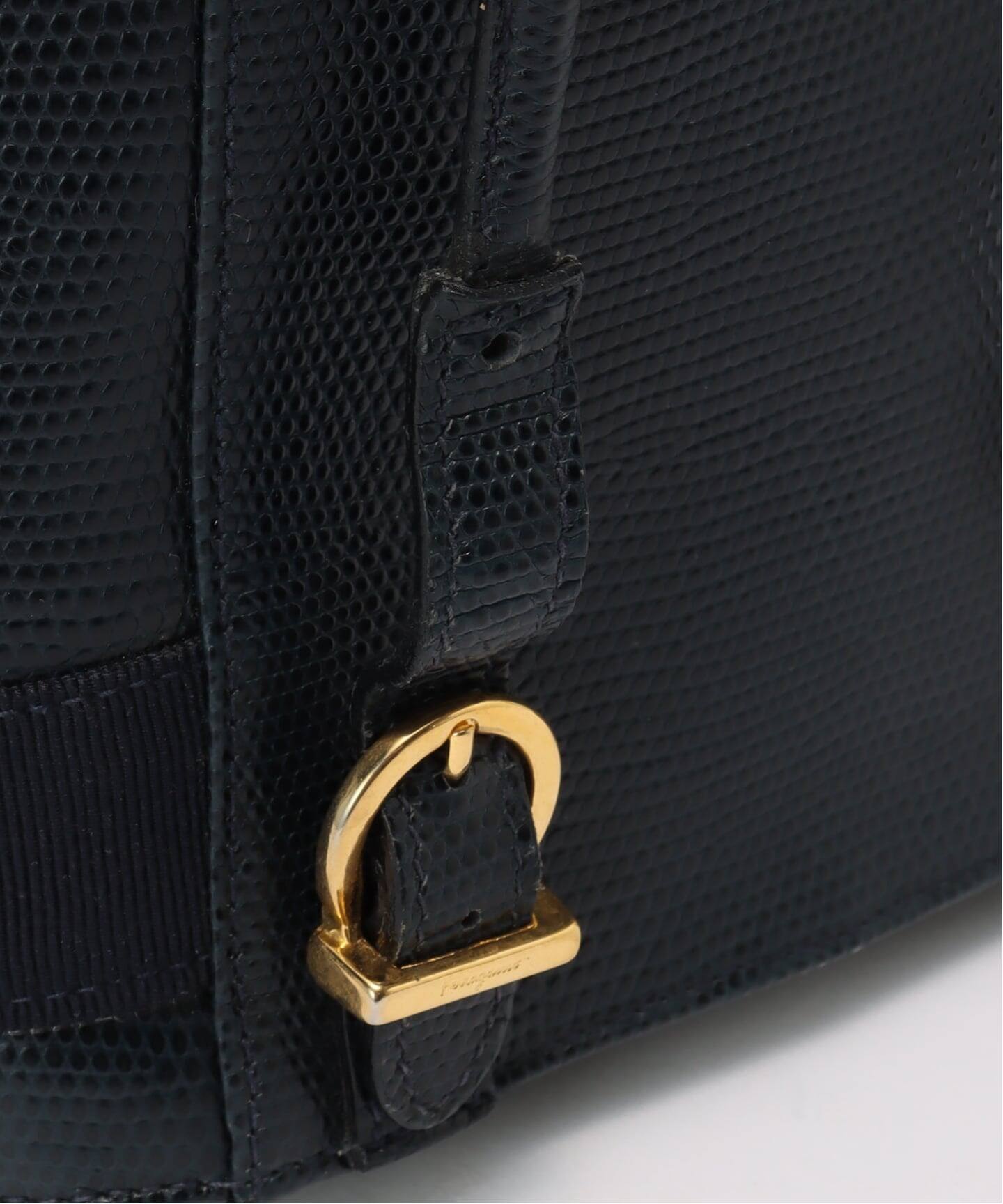 ヴィンテージ⭐️フェラガモ ヴァラ リュックサック ネイビースエード ヴィンテージ⭐️フェラガモ ヴァラ リュックサック ネイビー