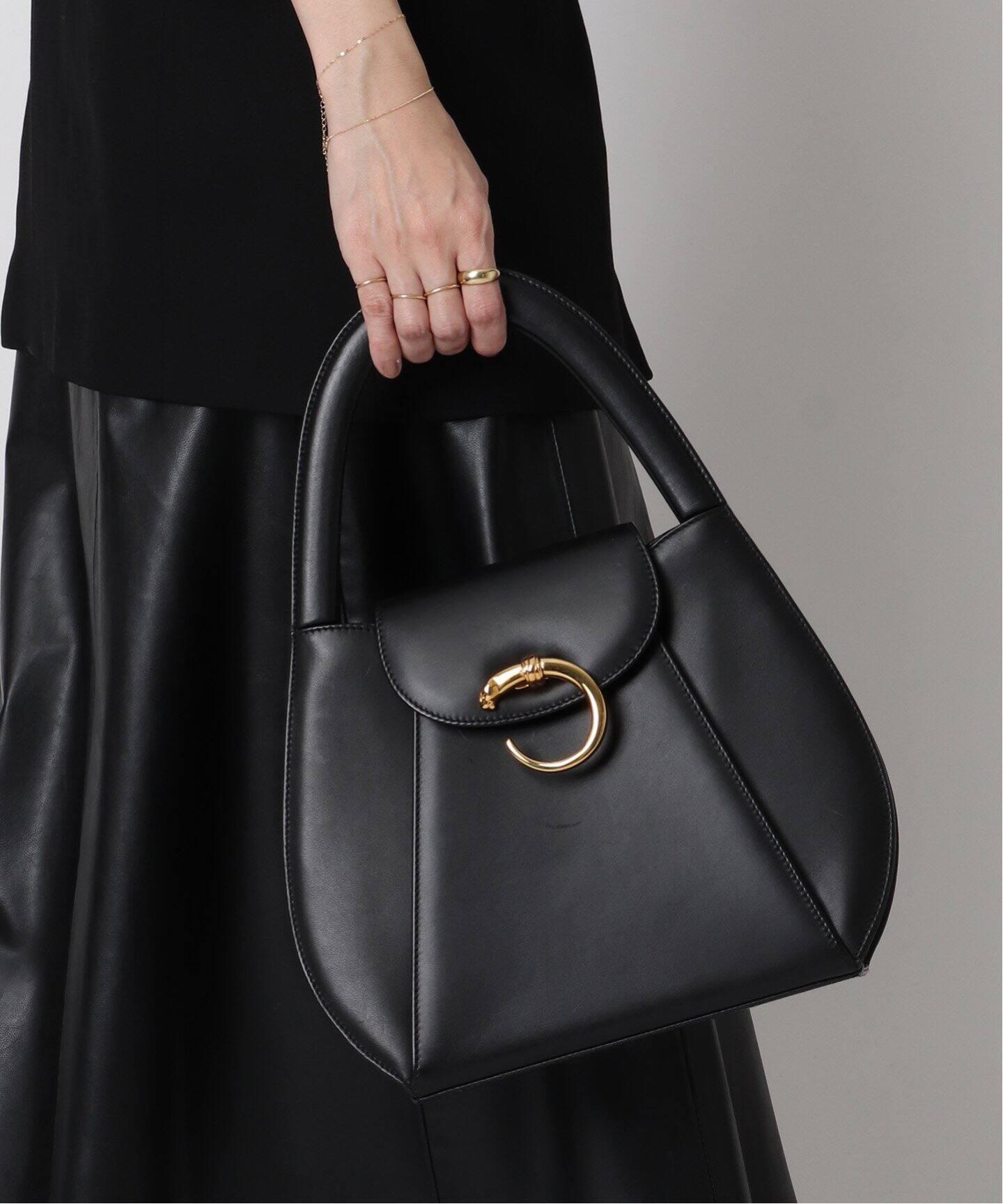 VINTAGE CARTIER/カルティエ】 パンテールライン・ハンドバッグ  