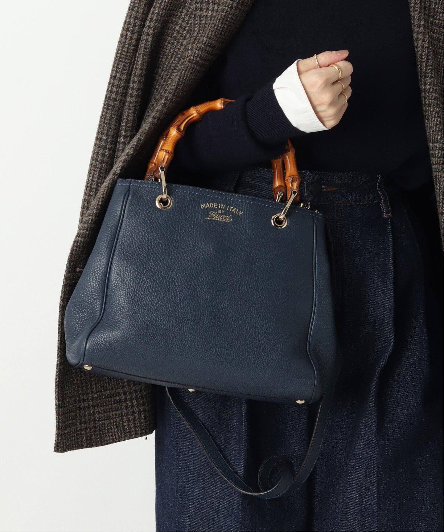 VINTAGE GUCCI/グッチ】Bamboo Shopper mini 2way（トートバッグ  