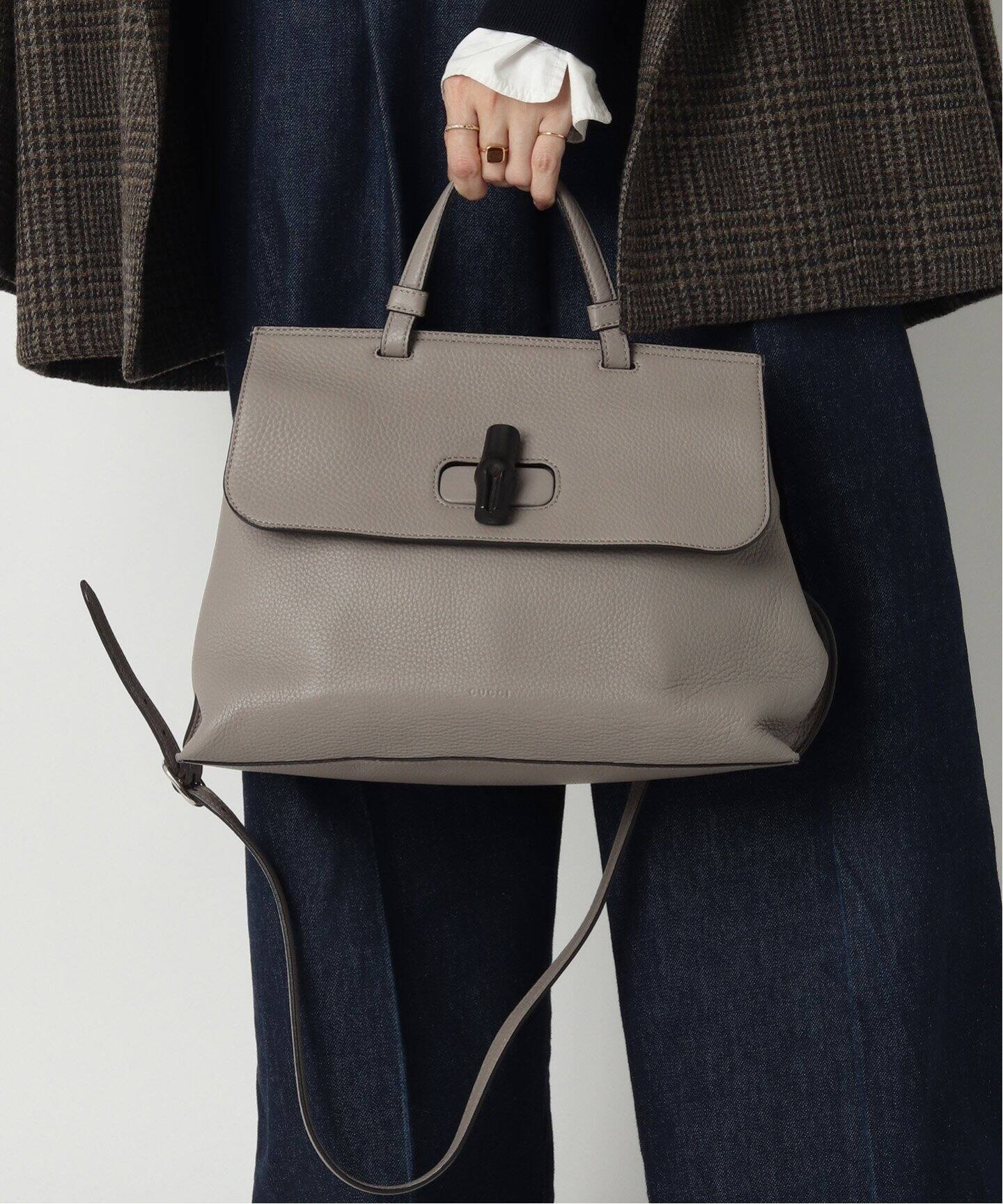 VINTAGE GUCCI/グッチ】Bamboo daily 33 2way（ハンドバッグ 