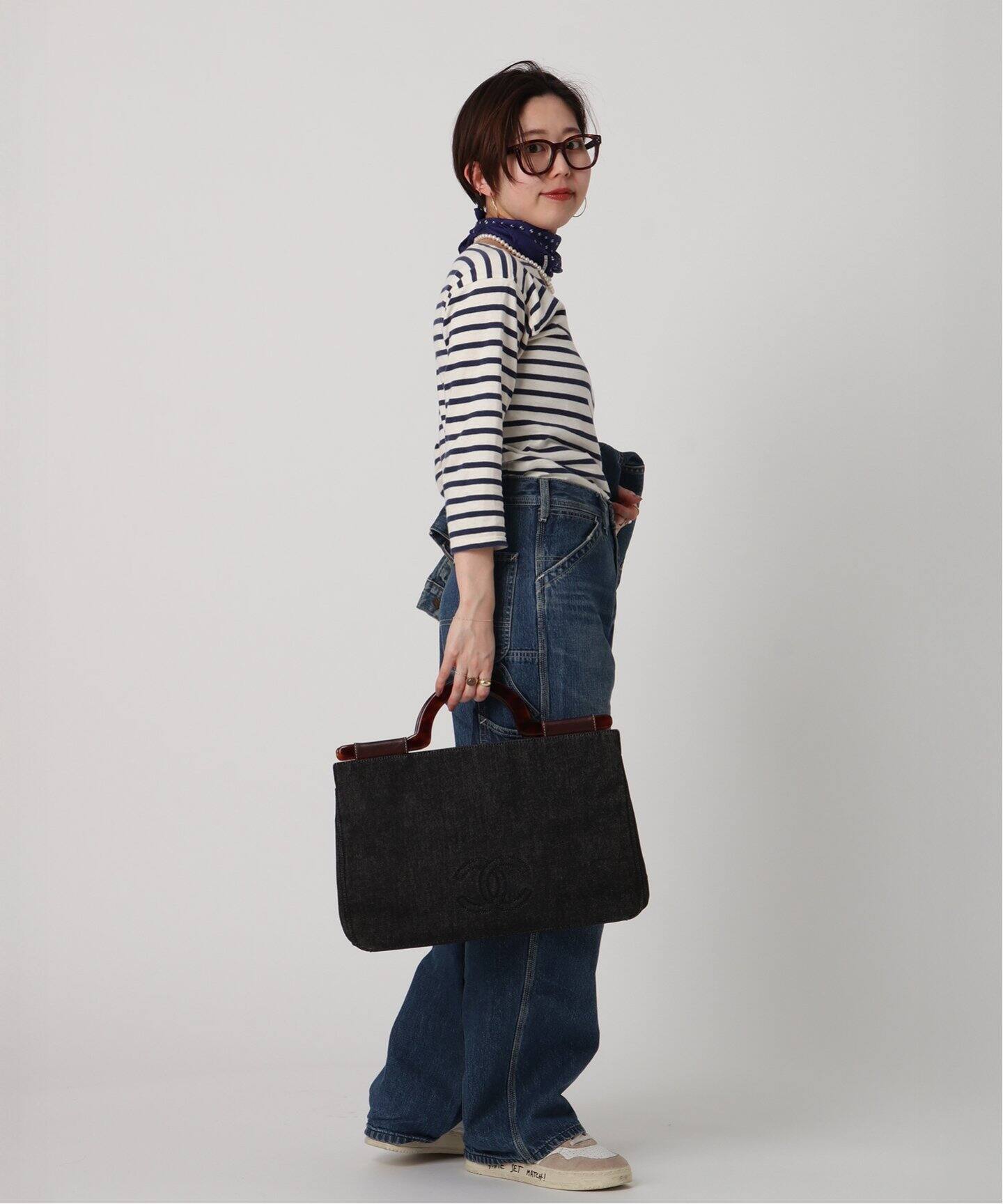 VINTAGE CHANEL/シャネル】デニム トートバッグ（トートバッグ  