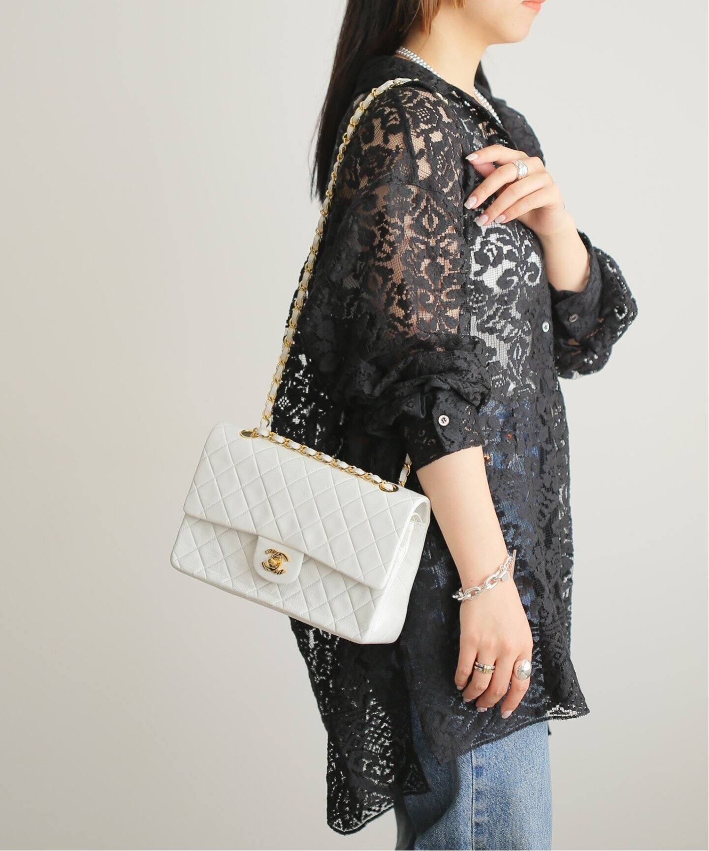 VINTAGE CHANEL/シャネル】 マトラッセ チェーンショルダーバッグ 25  