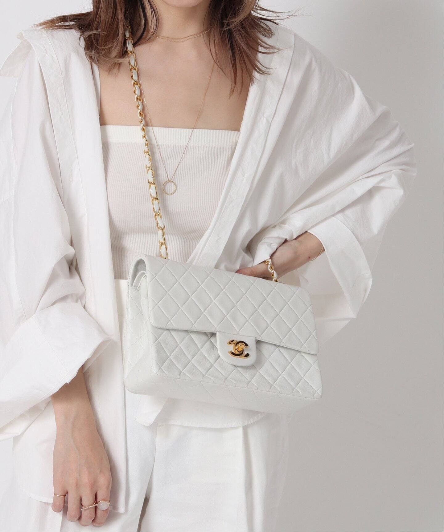 VINTAGE CHANEL/シャネル】 マトラッセ チェーンショルダーバッグ 25  