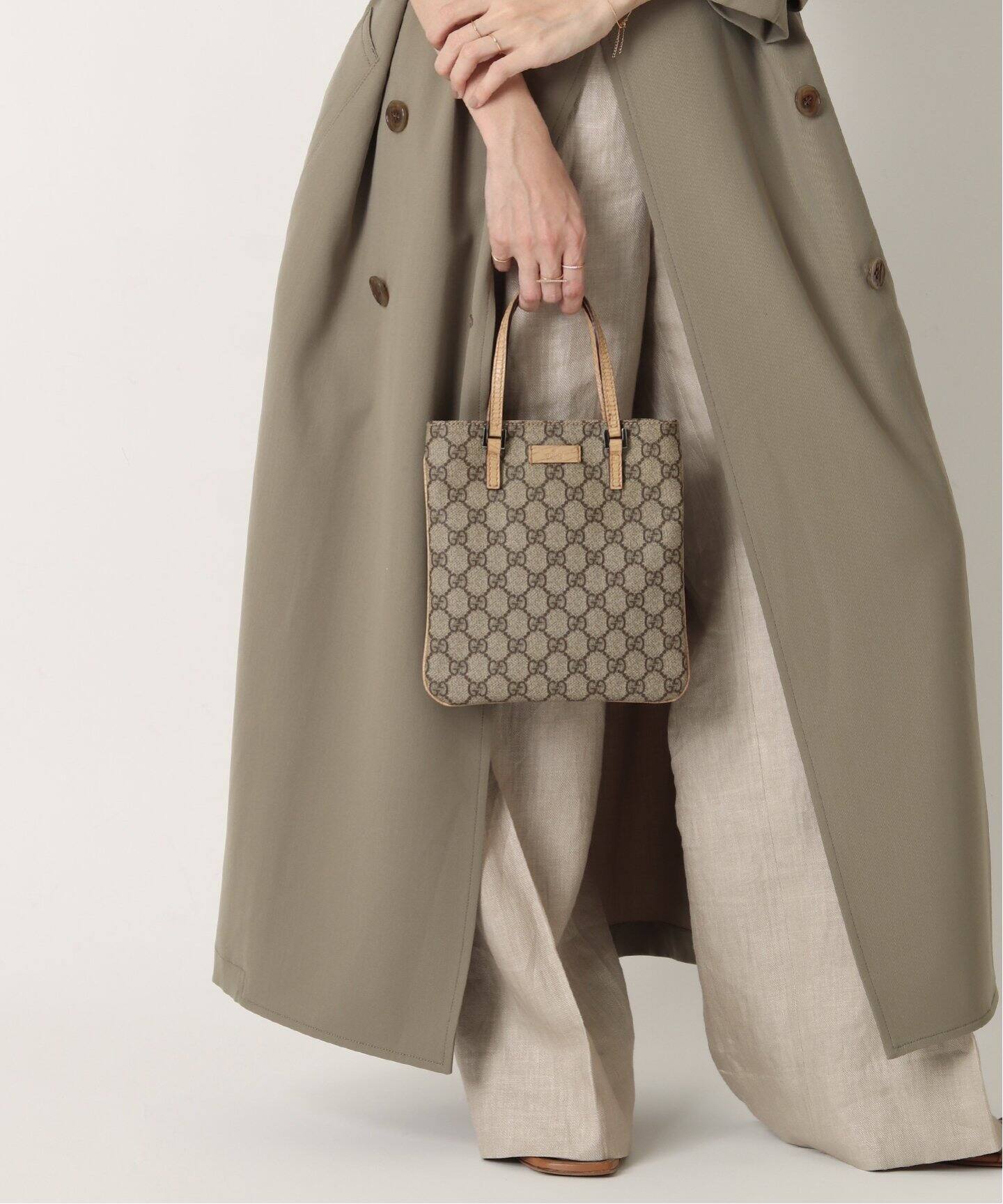 VINTAGE GUCCI/グッチ】GG ミニトートバッグ（トートバッグ 