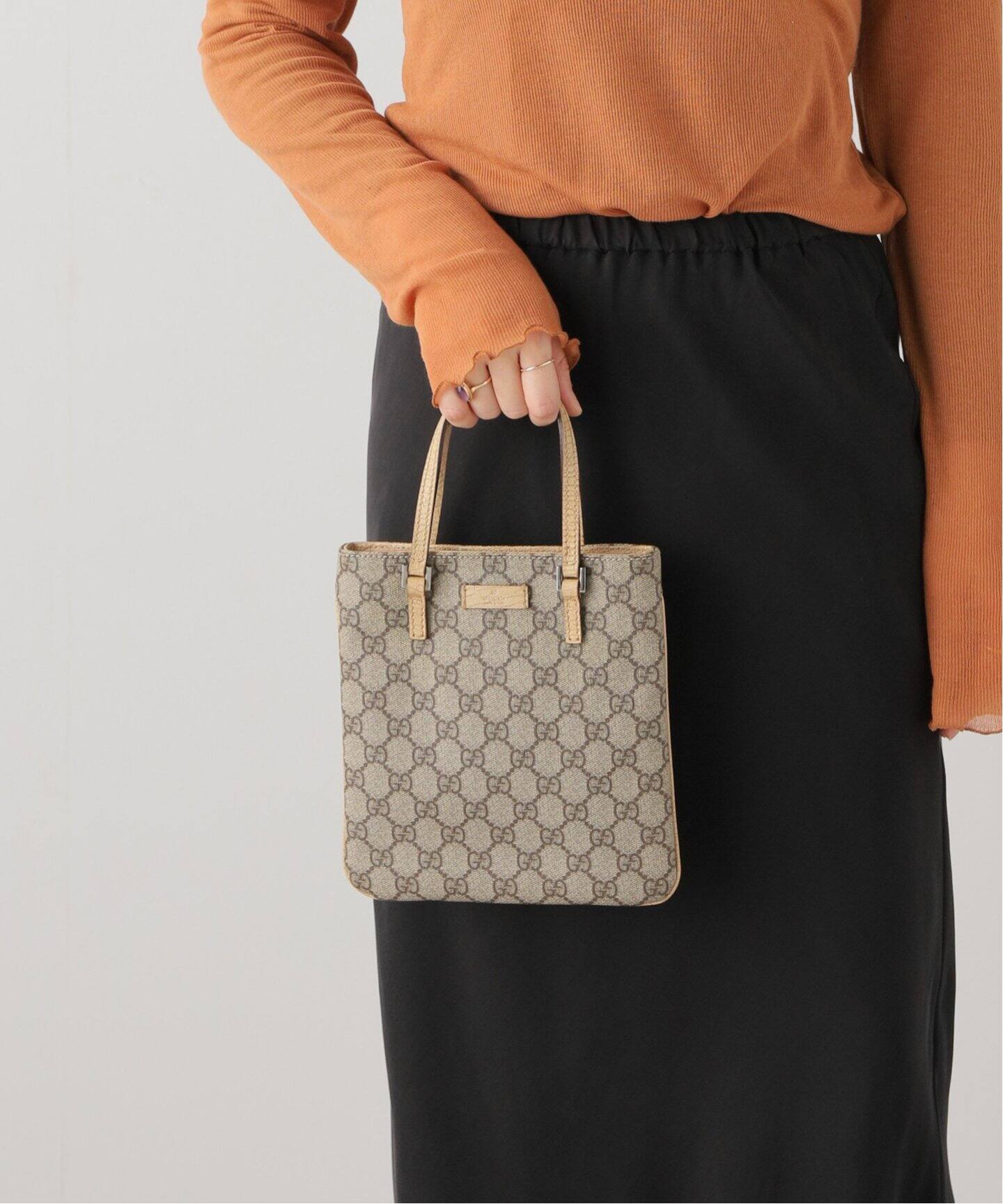 VINTAGE GUCCI/グッチ】GG ミニトートバッグ（トートバッグ 