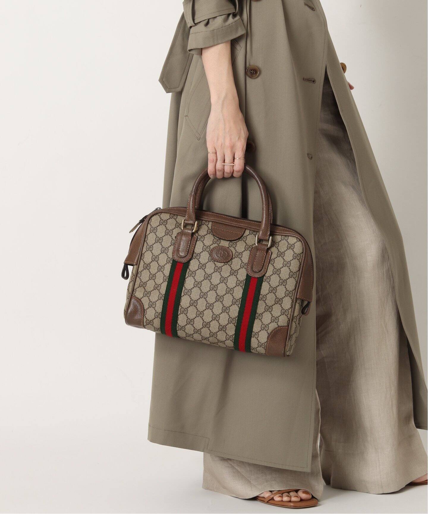 VINTAGE GUCCI/グッチ】GG ボストンバッグ（ボストンバッグ 