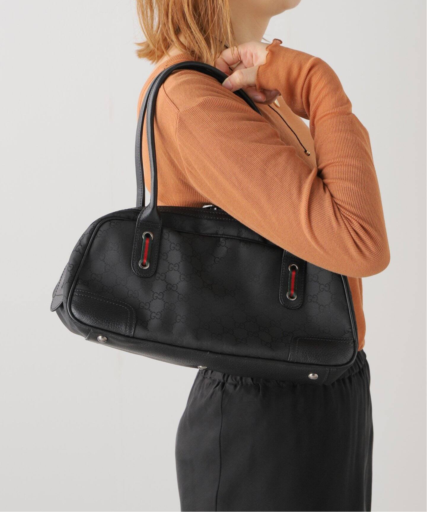 VINTAGE GUCCI/グッチ】GG ボストンバッグ（ボストンバッグ 