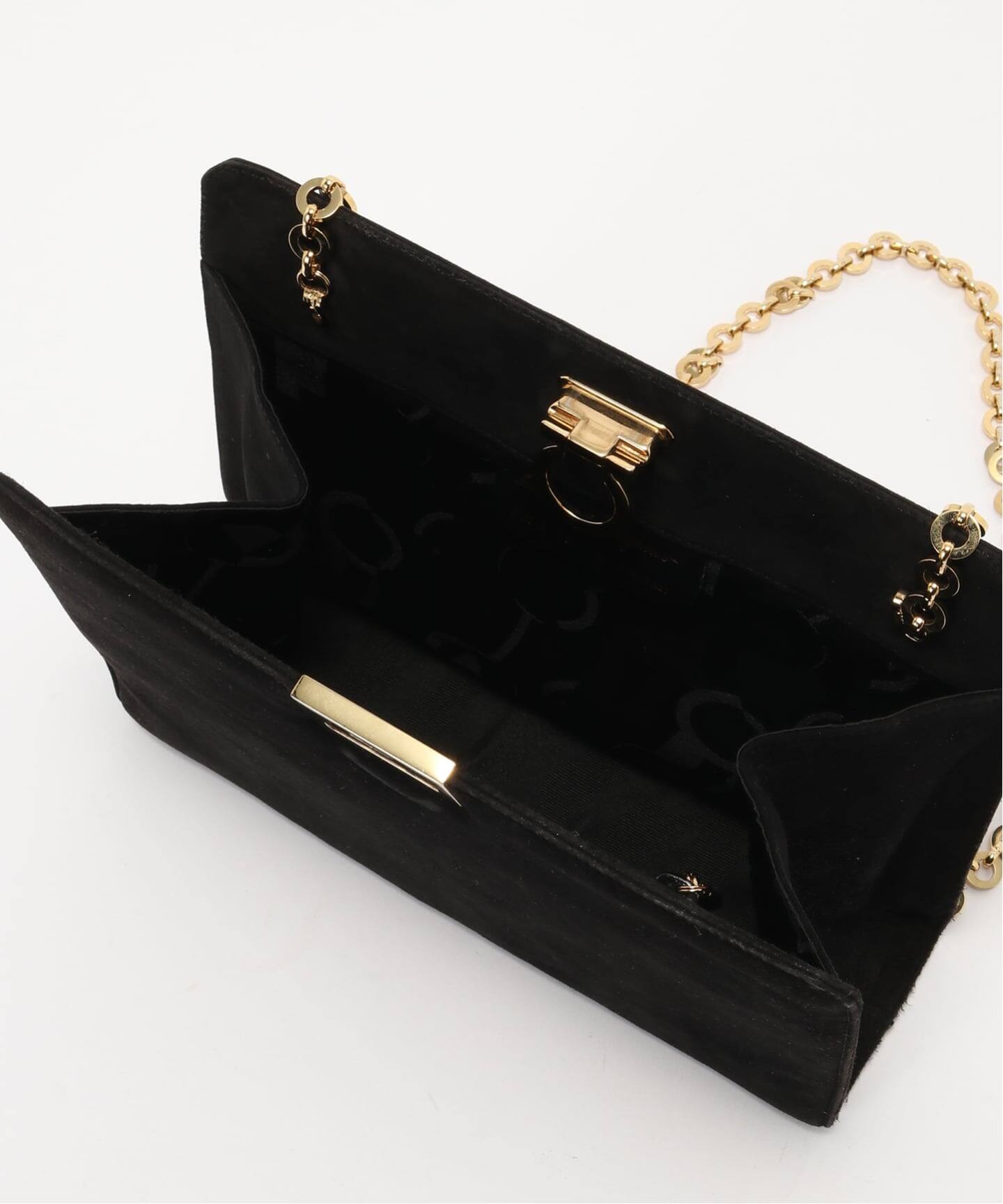 VINTAGE FERRAGAMO/フェラガモ】チェーンショルダーバッグ gancini
