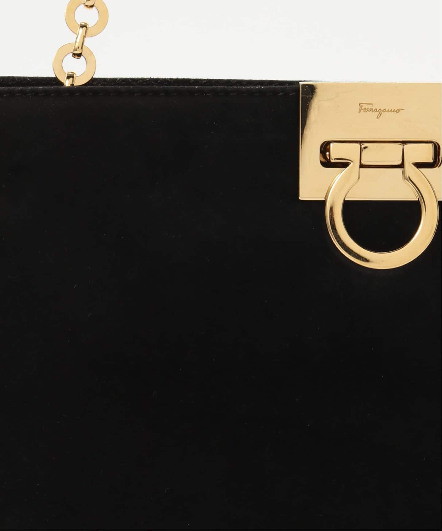 VINTAGE FERRAGAMO/フェラガモ】チェーンショルダーバッグ gancini