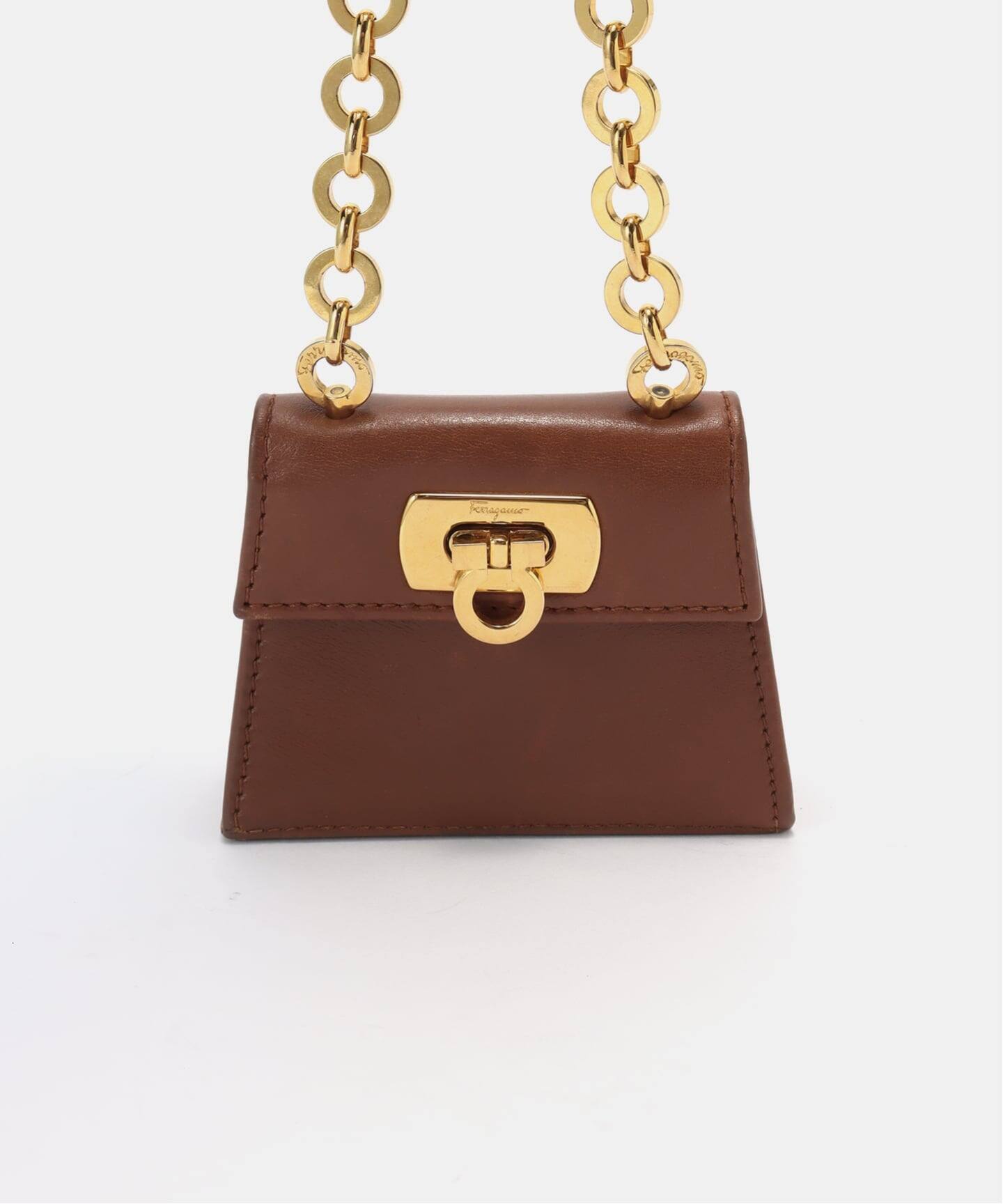 フェラガモ チェーンミニバッグ VINTAGE FERRAGAMO/フェラガモ】 Vara ミニチェーンショルダーバッグ