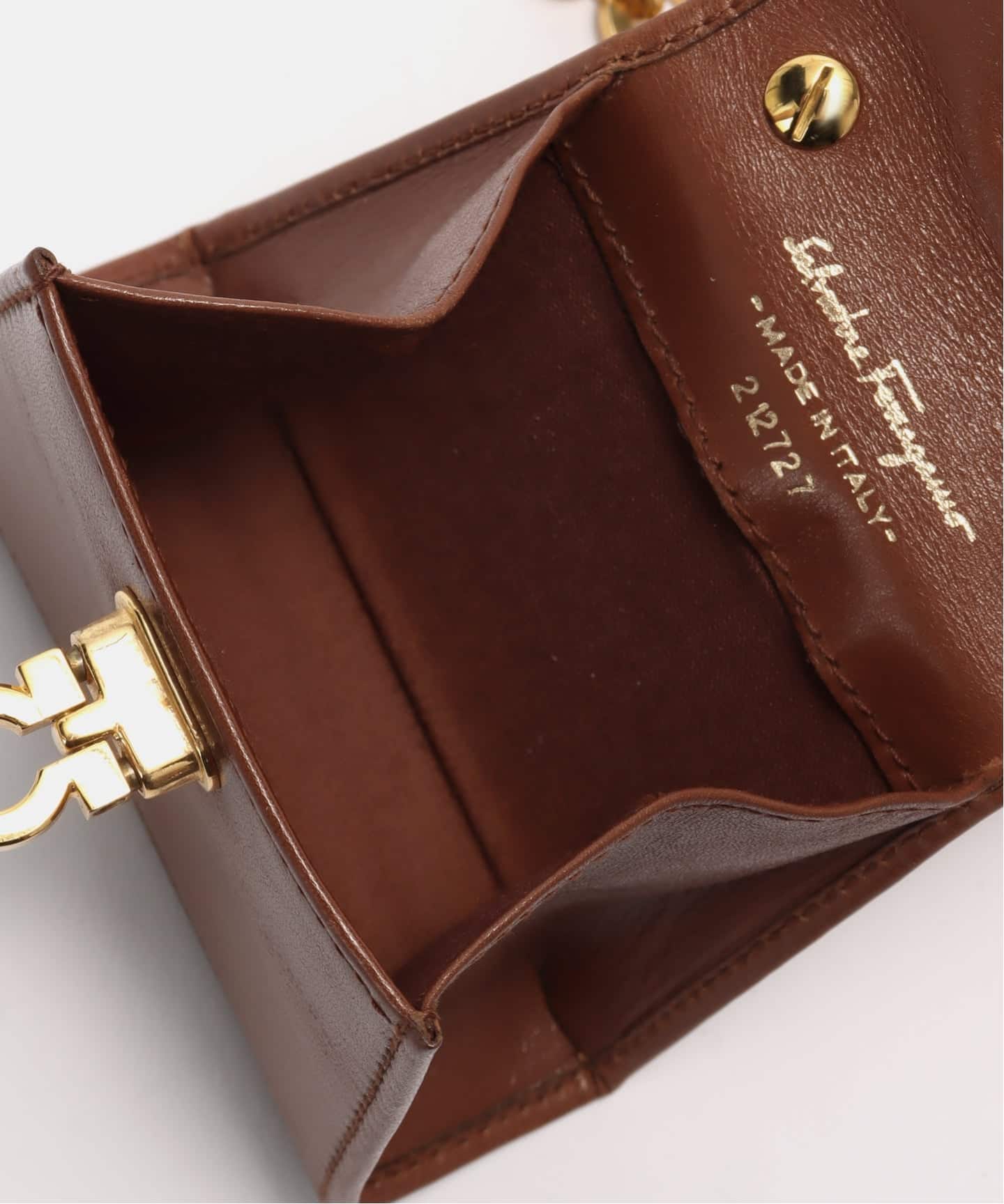 フェラガモ ショルダーバッグ チェーン レザー ミニ VINTAGE FERRAGAMO/フェラガモ】 Gancini ミニチェーン
