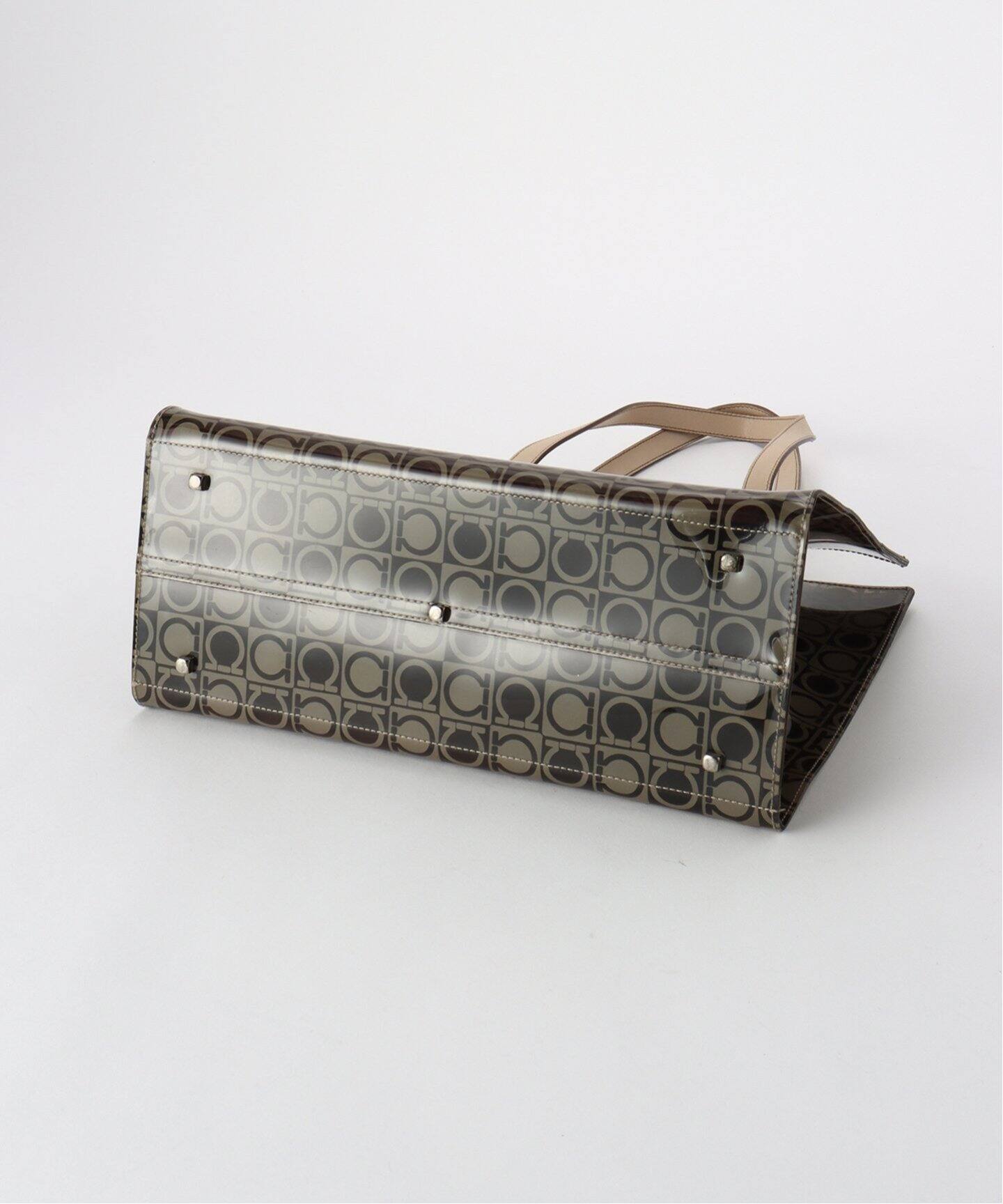 VINTAGE FERRAGAMO/フェラガモ】 Gantini ビニールトートバッグ