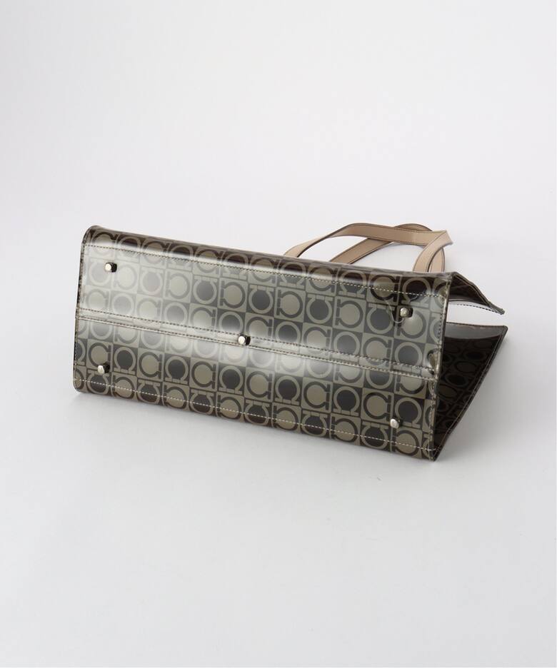 VINTAGE FERRAGAMO/フェラガモ】 Gantini ビニールトートバッグ 