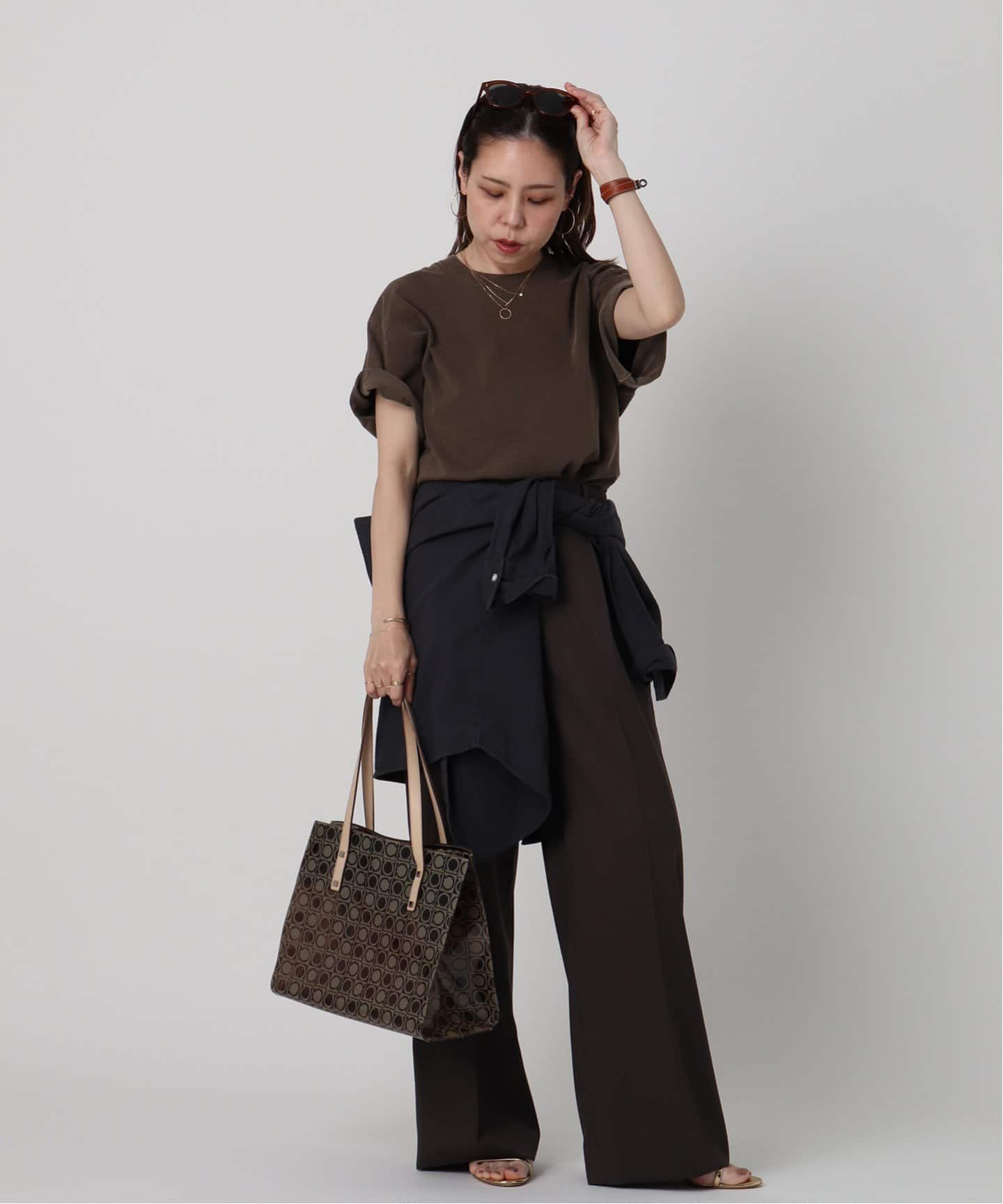 VINTAGE FERRAGAMO/フェラガモ】 Gantini ビニールトートバッグ