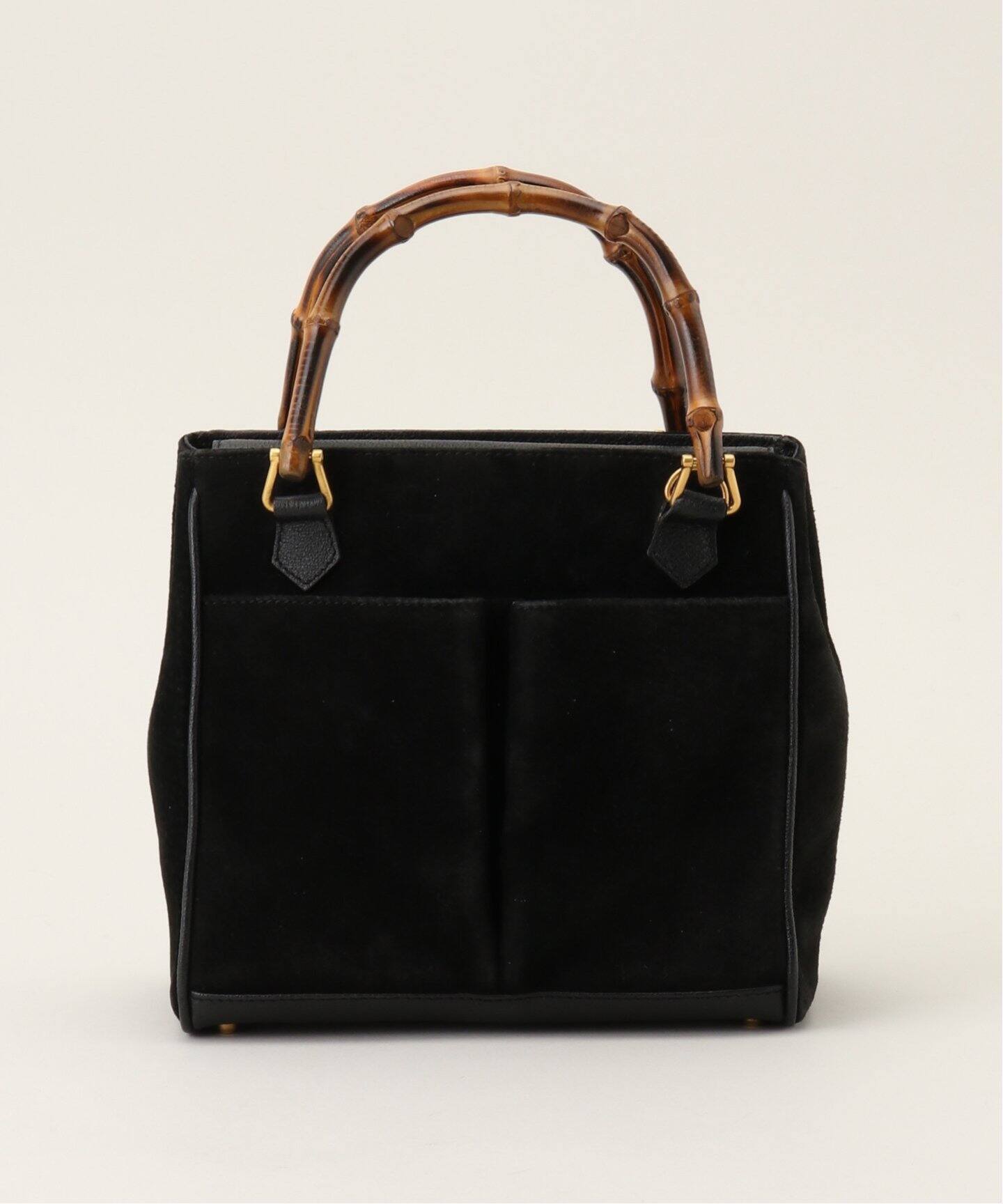 VINTAGE GUCCI/グッチ】Bambooトートバッグ 2way suede（ショルダー 