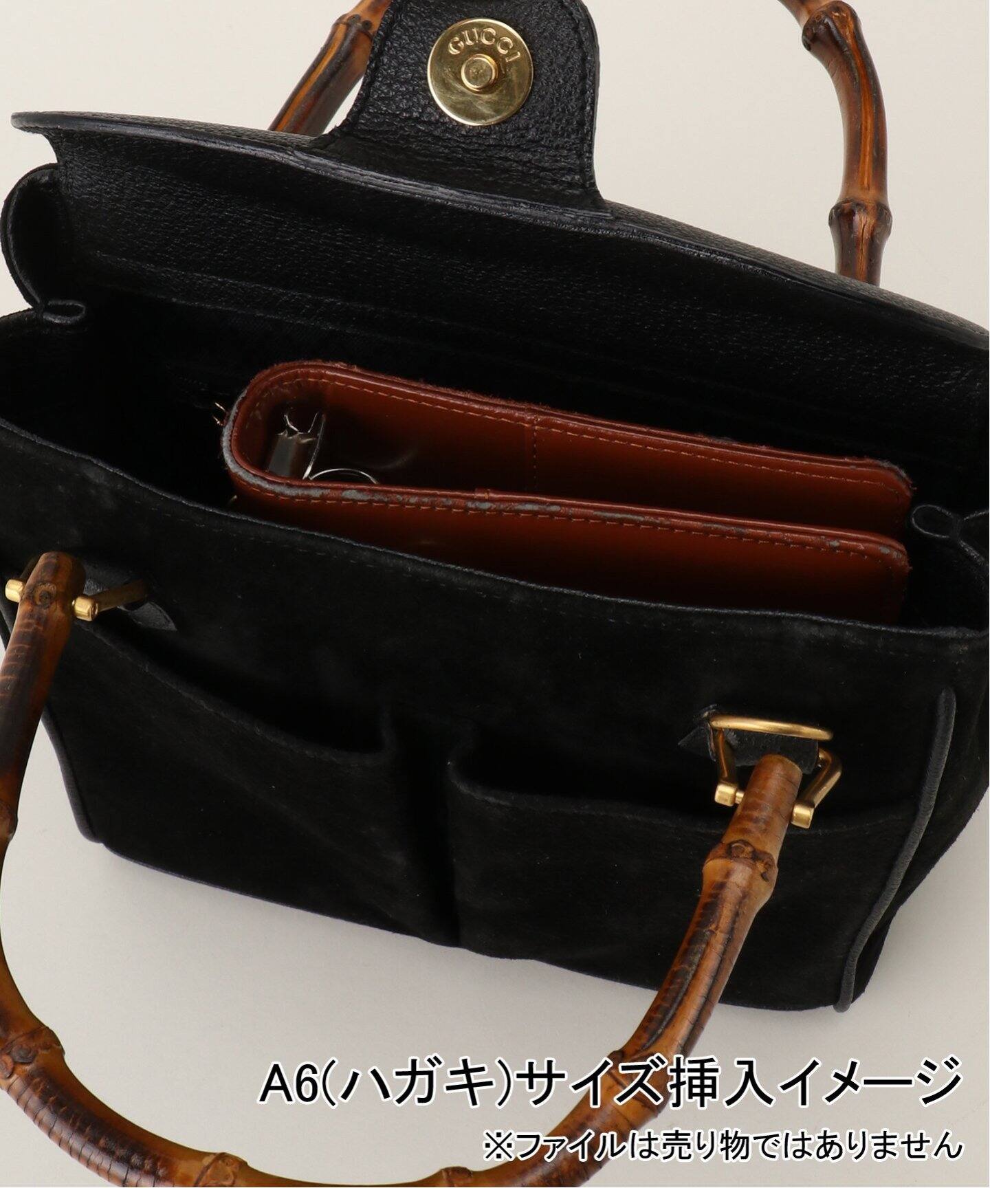 VINTAGE GUCCI/グッチ】Bambooトートバッグ 2way suede（ショルダー 