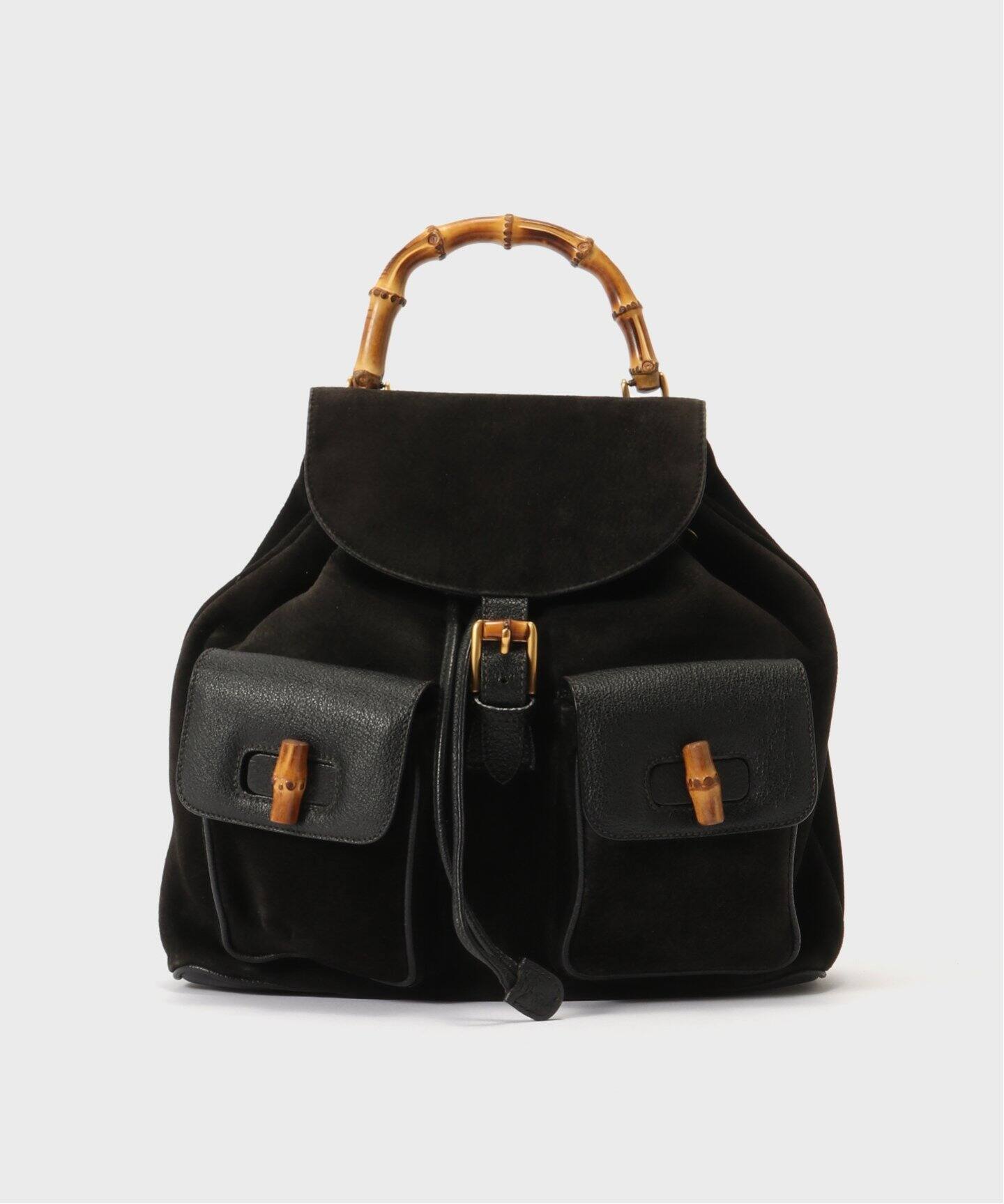 VINTAGE GUCCI/グッチ】Bamboo バッグパック（バックパック／リュック 