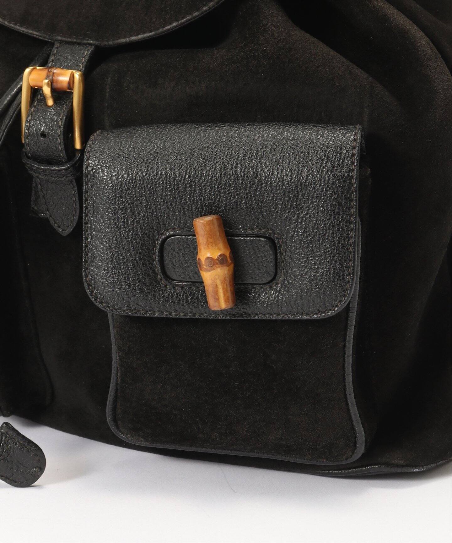 VINTAGE GUCCI/グッチ】Bamboo バッグパック（バックパック／リュック 