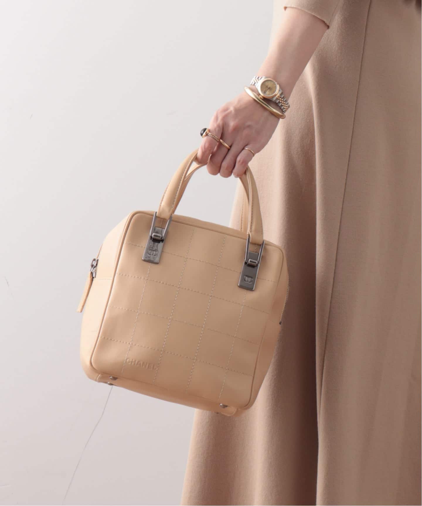 VINTAGE CHANEL/シャネル】Chocobar cube ボストンバッグ（ボストン